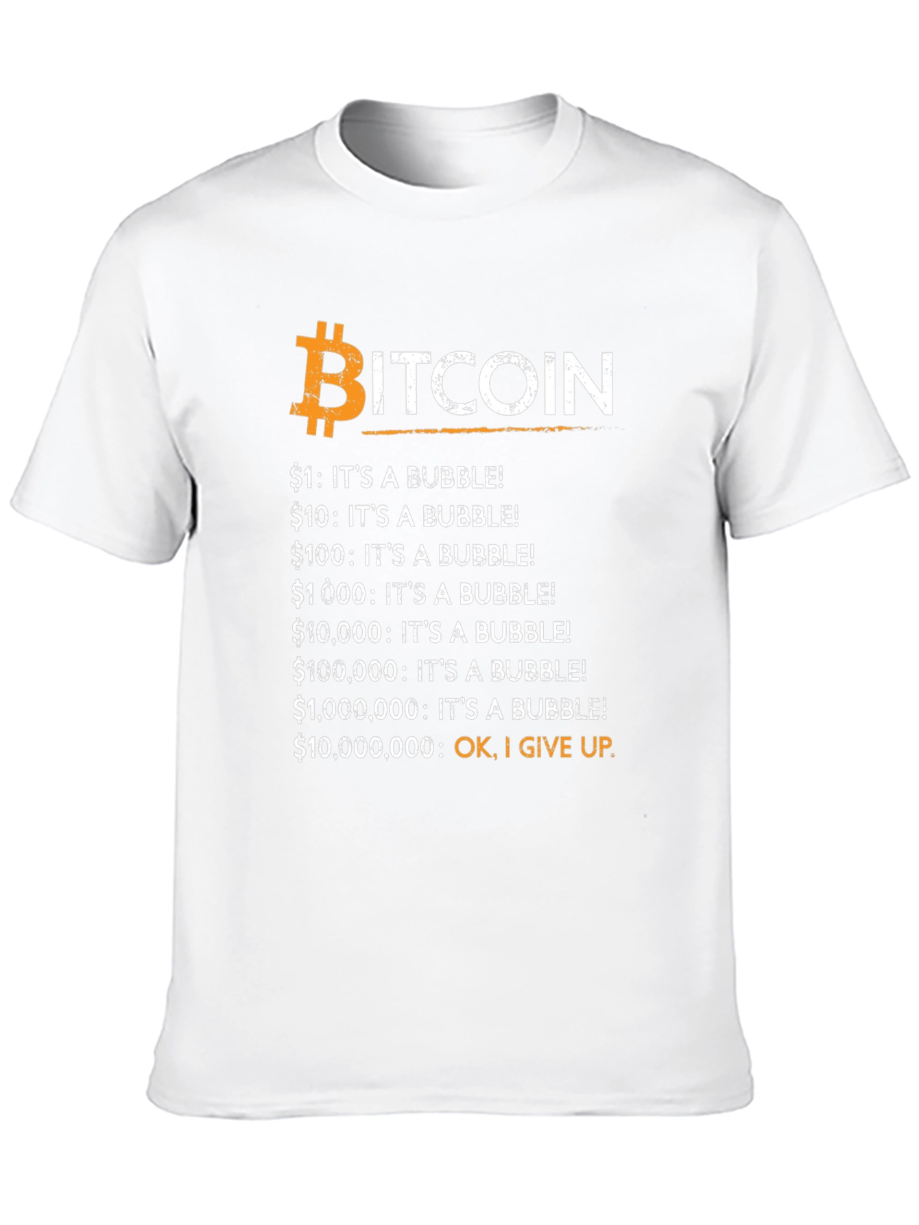Bitcoin Bubble T-Shirt Funny Crypto Tee