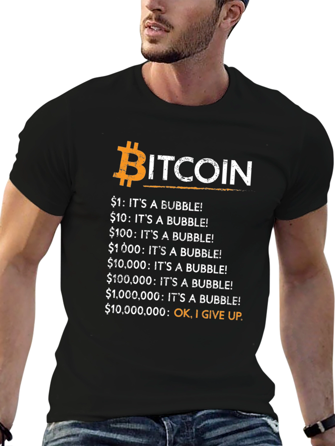 Bitcoin Bubble T-Shirt Funny Crypto Tee