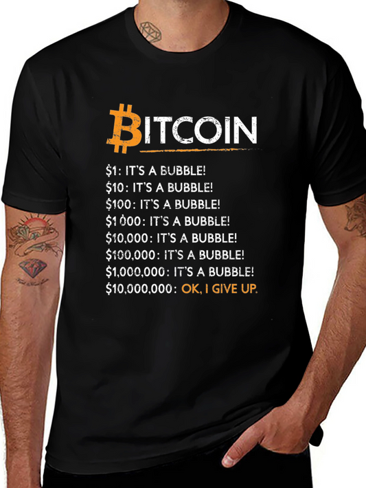 Bitcoin Bubble T-Shirt Funny Crypto Tee