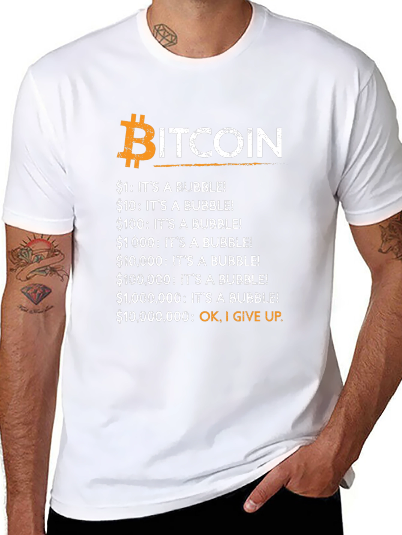Bitcoin Bubble T-Shirt Funny Crypto Tee