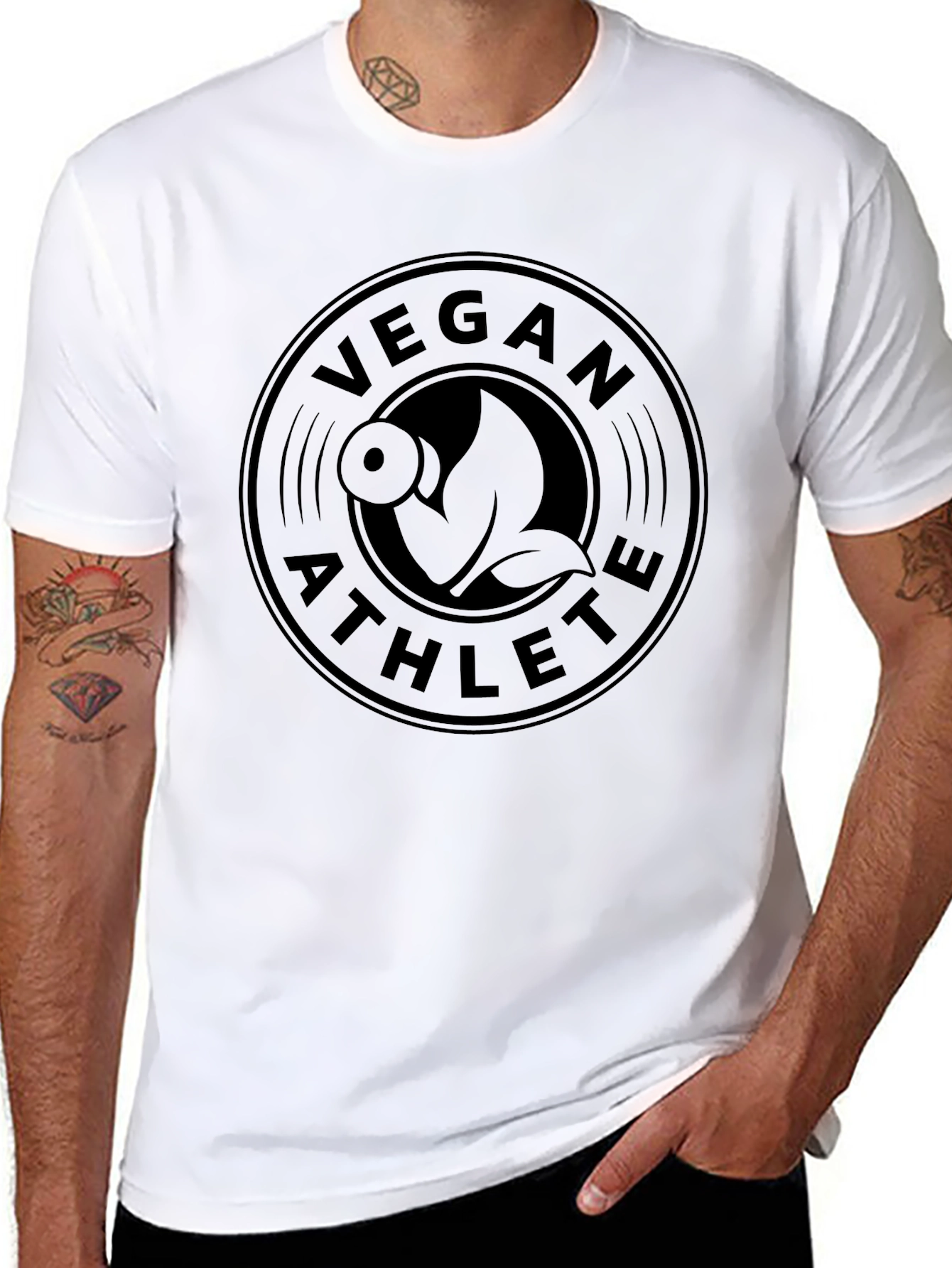 Vegan Athlete Graphic Tee - Black