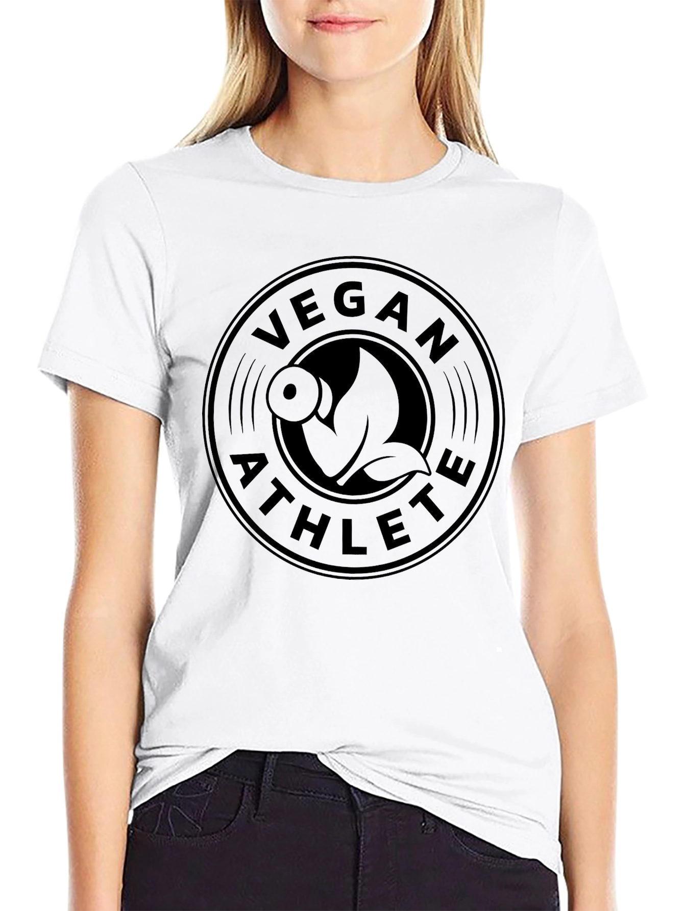 Vegan Athlete Graphic Tee - Black
