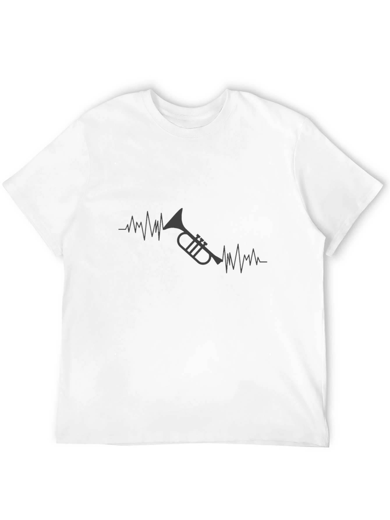 Trumpet Heartbeat Black T-Shirt