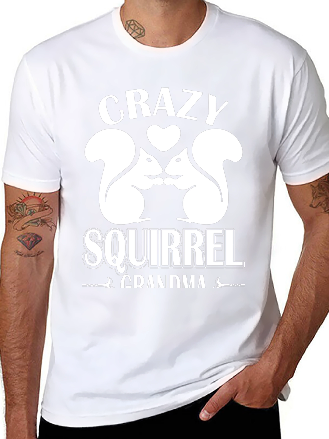 Crazy Squirrel Grandma T-Shirt Graphic Tee