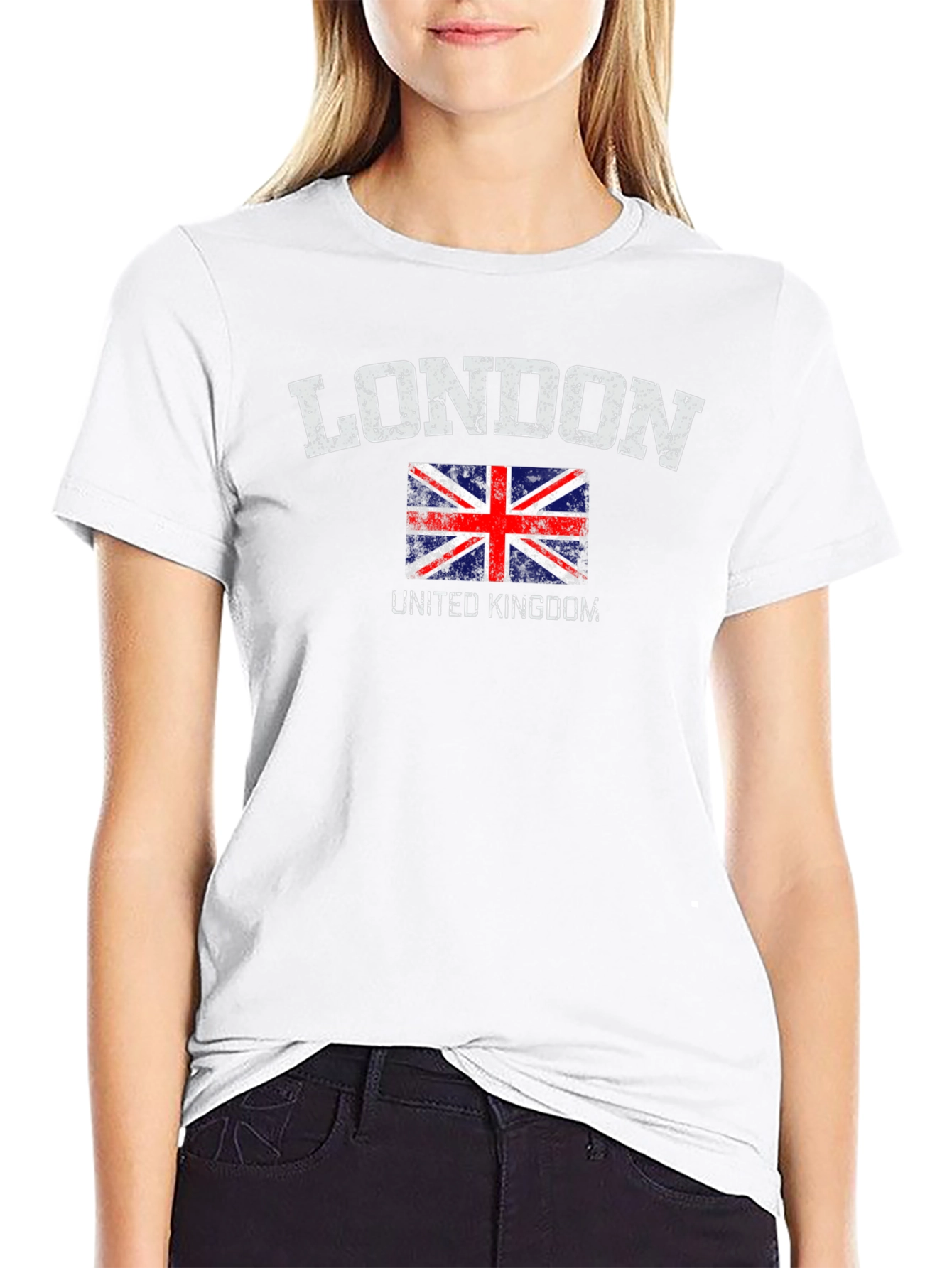 London UK Flag Graphic Tee - Distressed Print