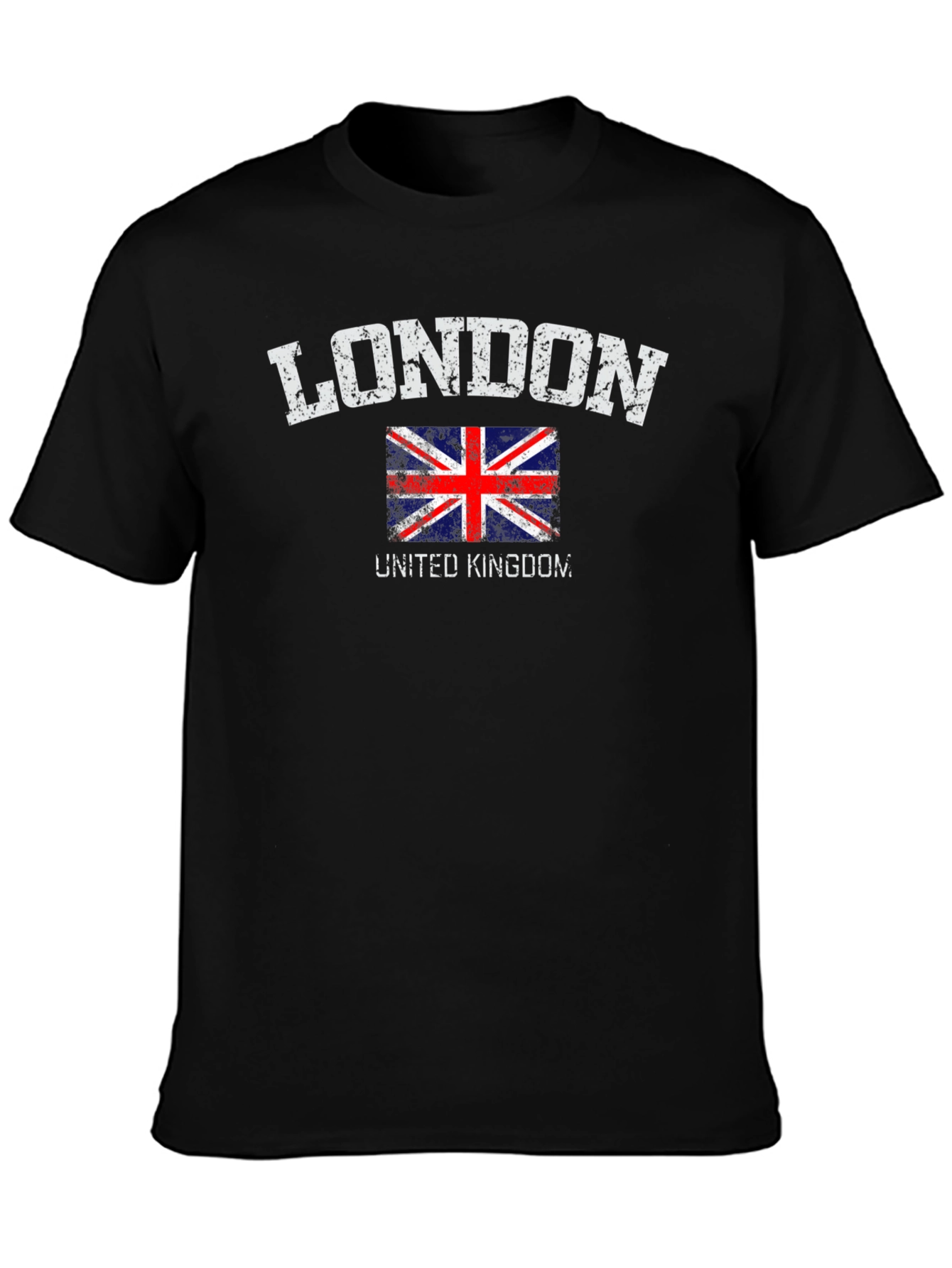 London UK Flag Graphic Tee - Distressed Print