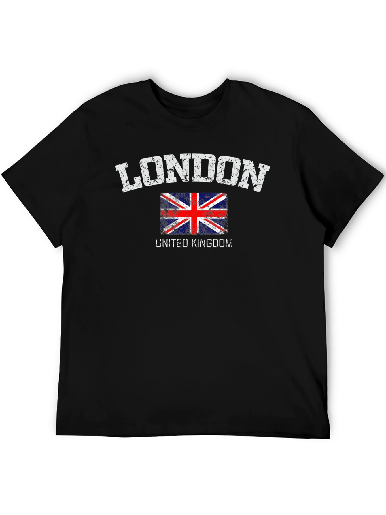 London UK Flag Graphic Tee - Distressed Print