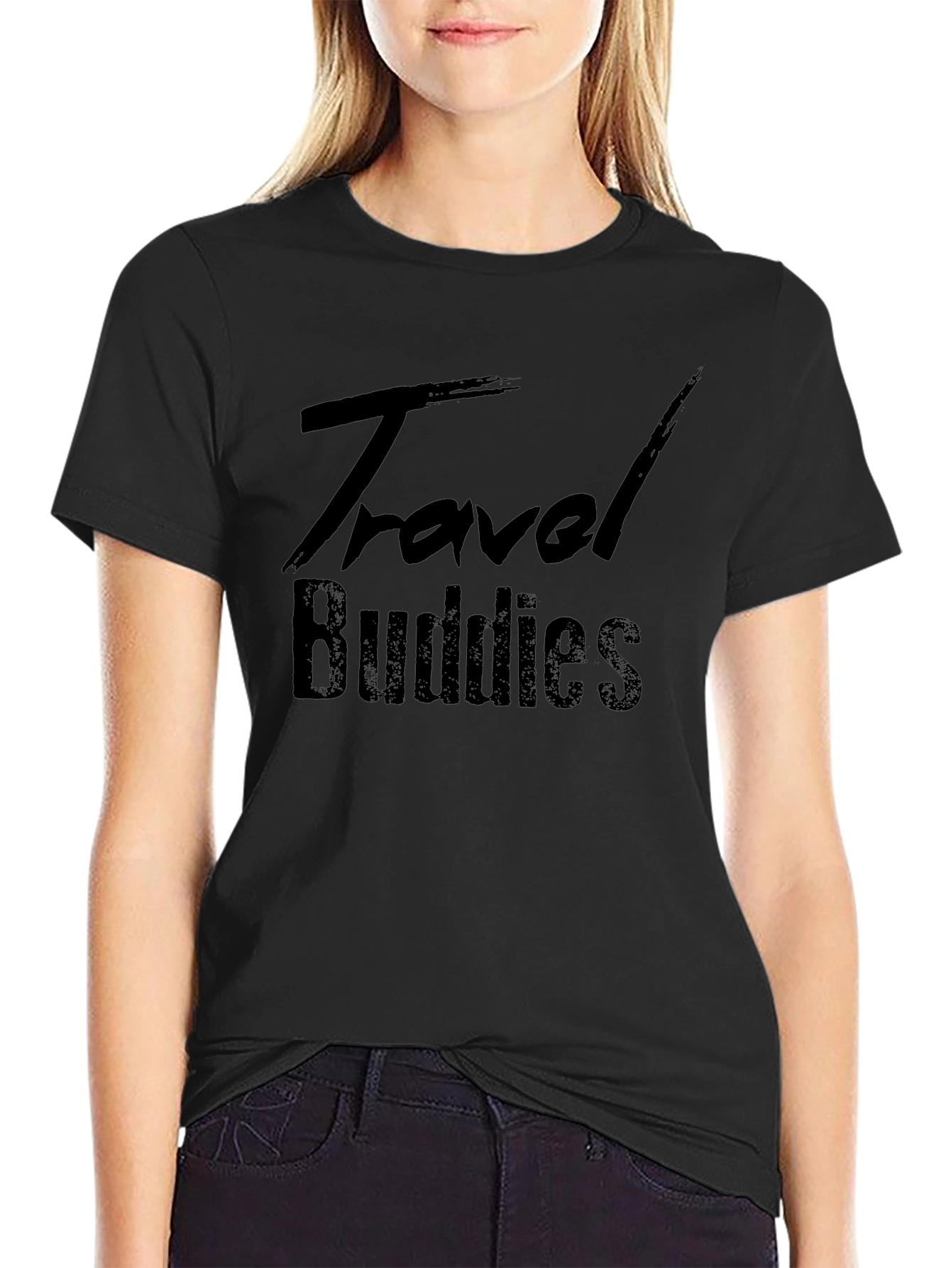 Travel Buddies Black T-Shirt