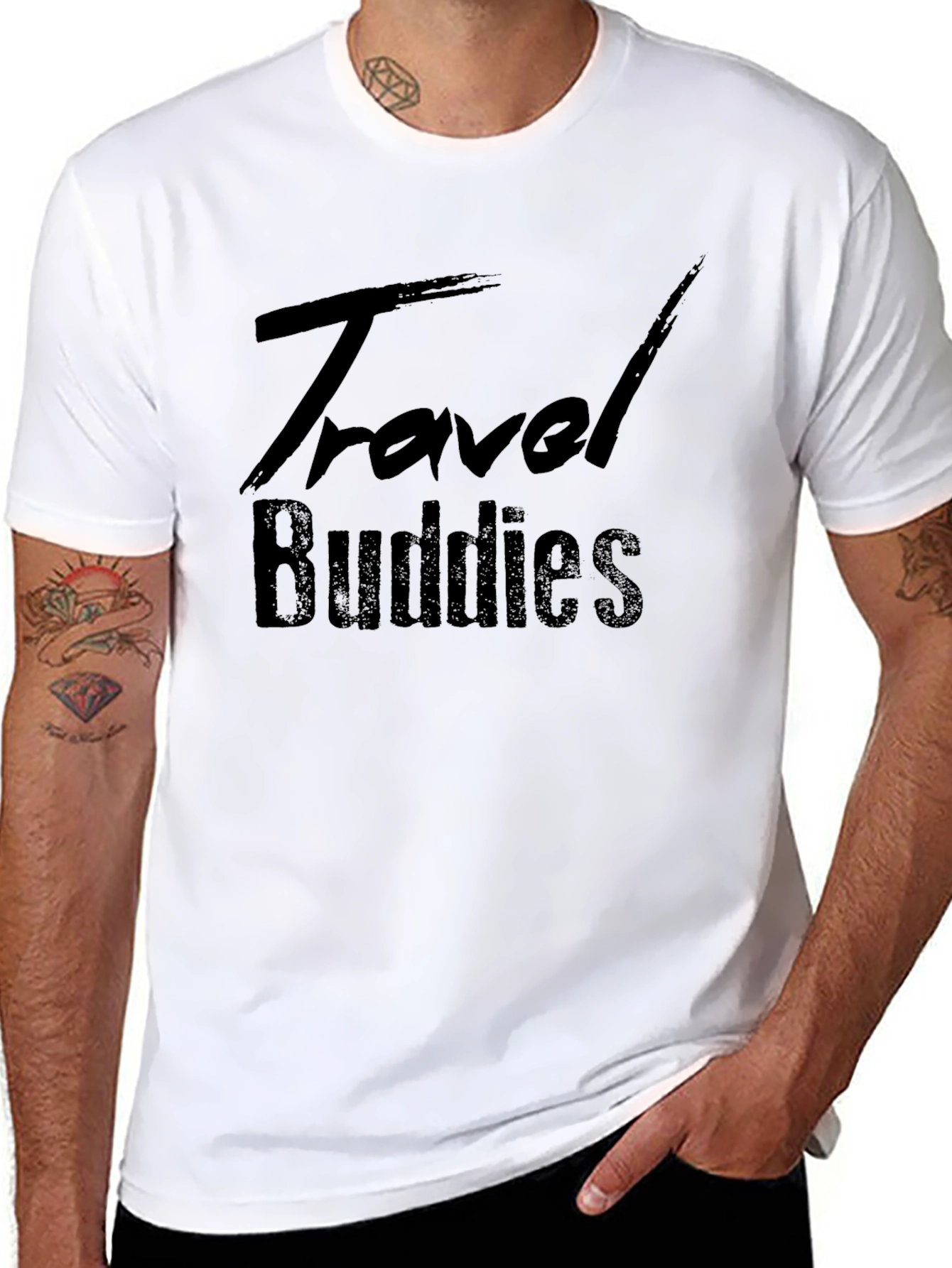 Travel Buddies Black T-Shirt