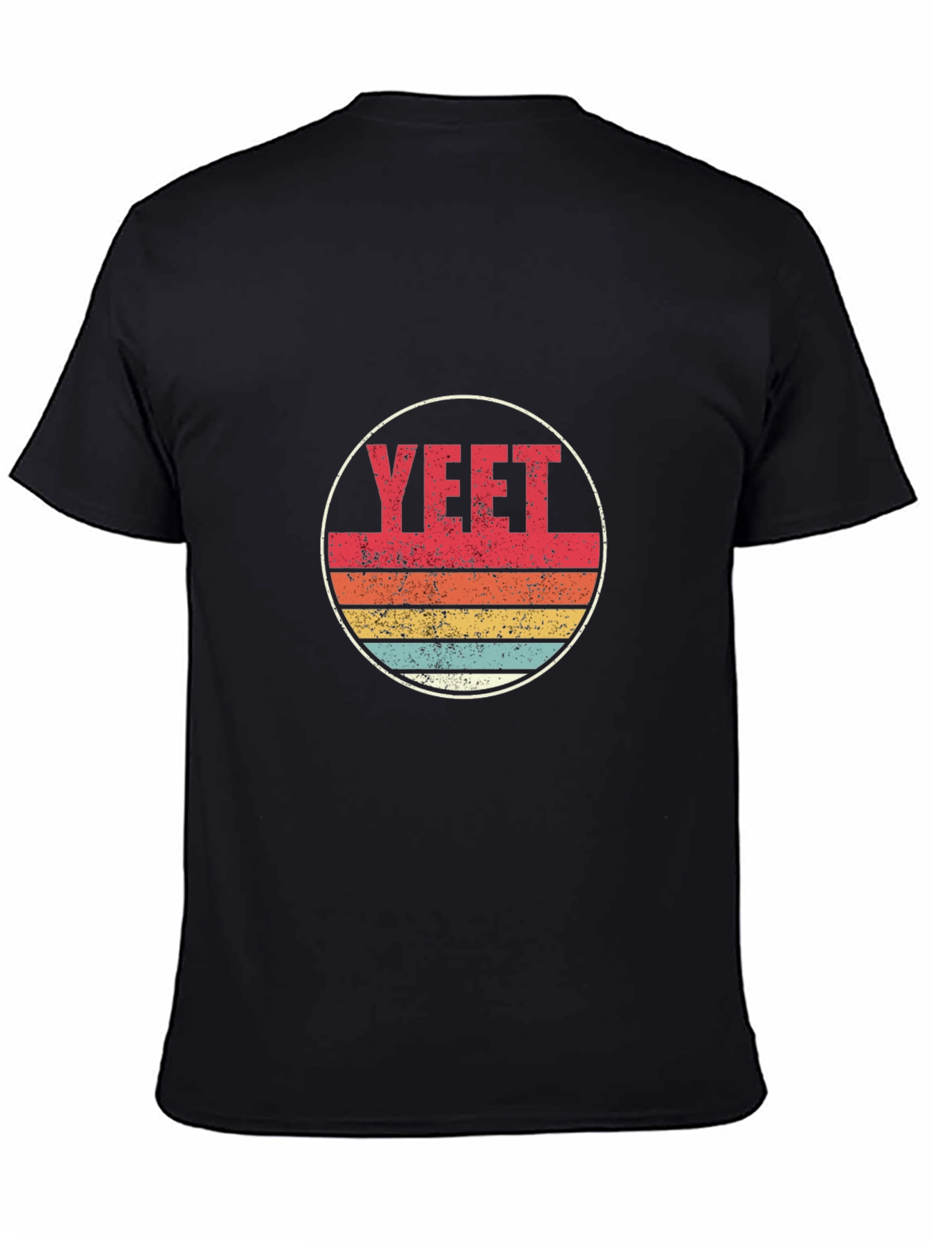 YEET Retro Style Graphic T-Shirt - Black