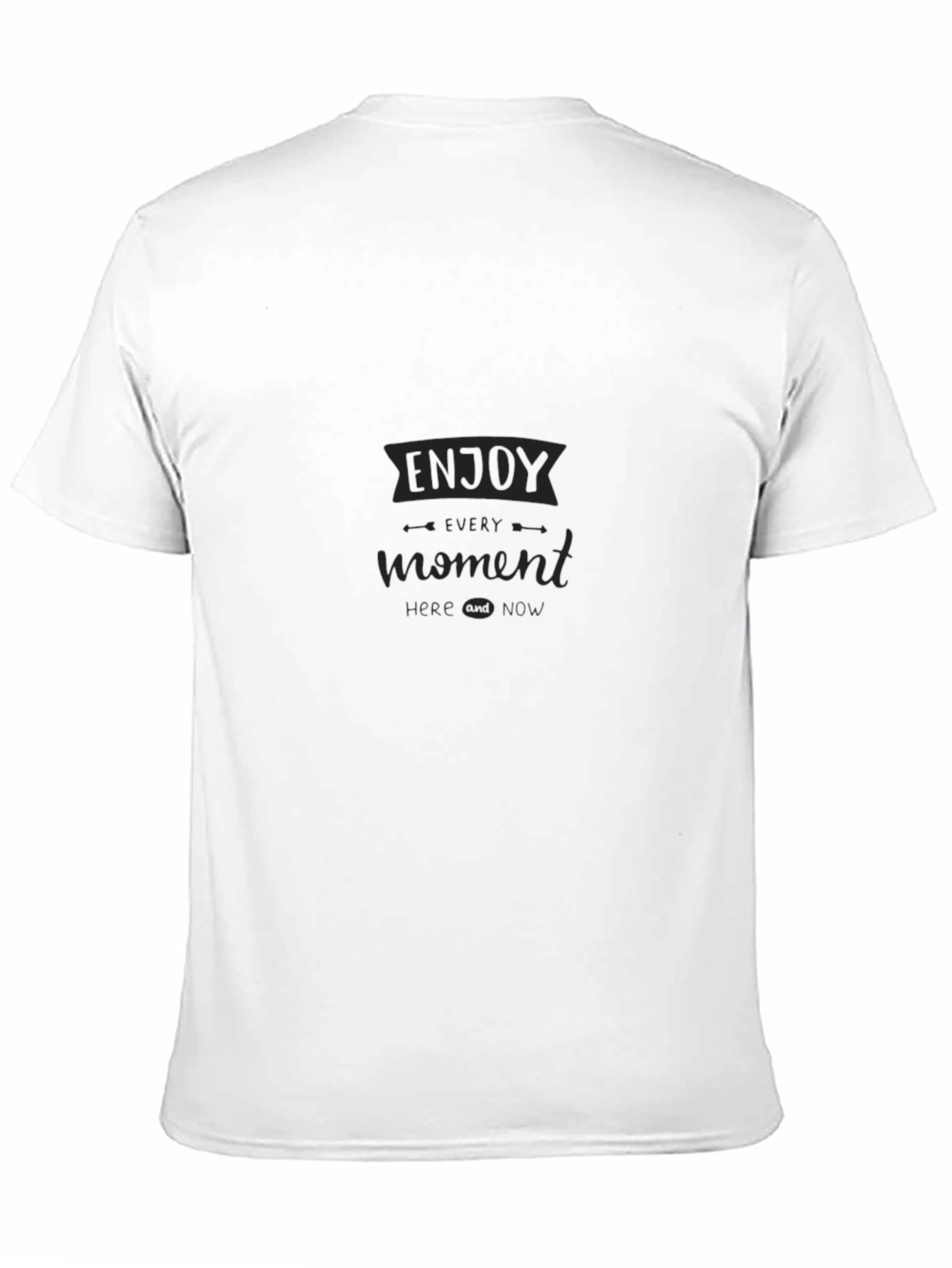 Enjoy Every Moment Black Graphic T-Shirt
