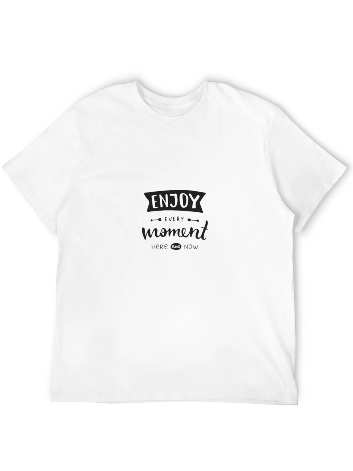 Enjoy Every Moment Black Graphic T-Shirt