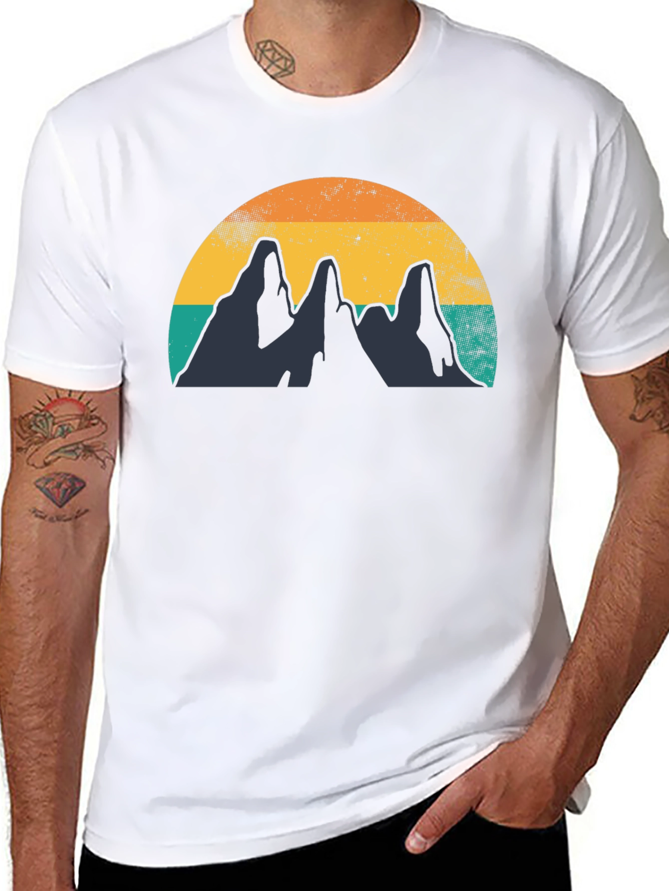 Retro Mountain Graphic Tee - Adventure Awaits!