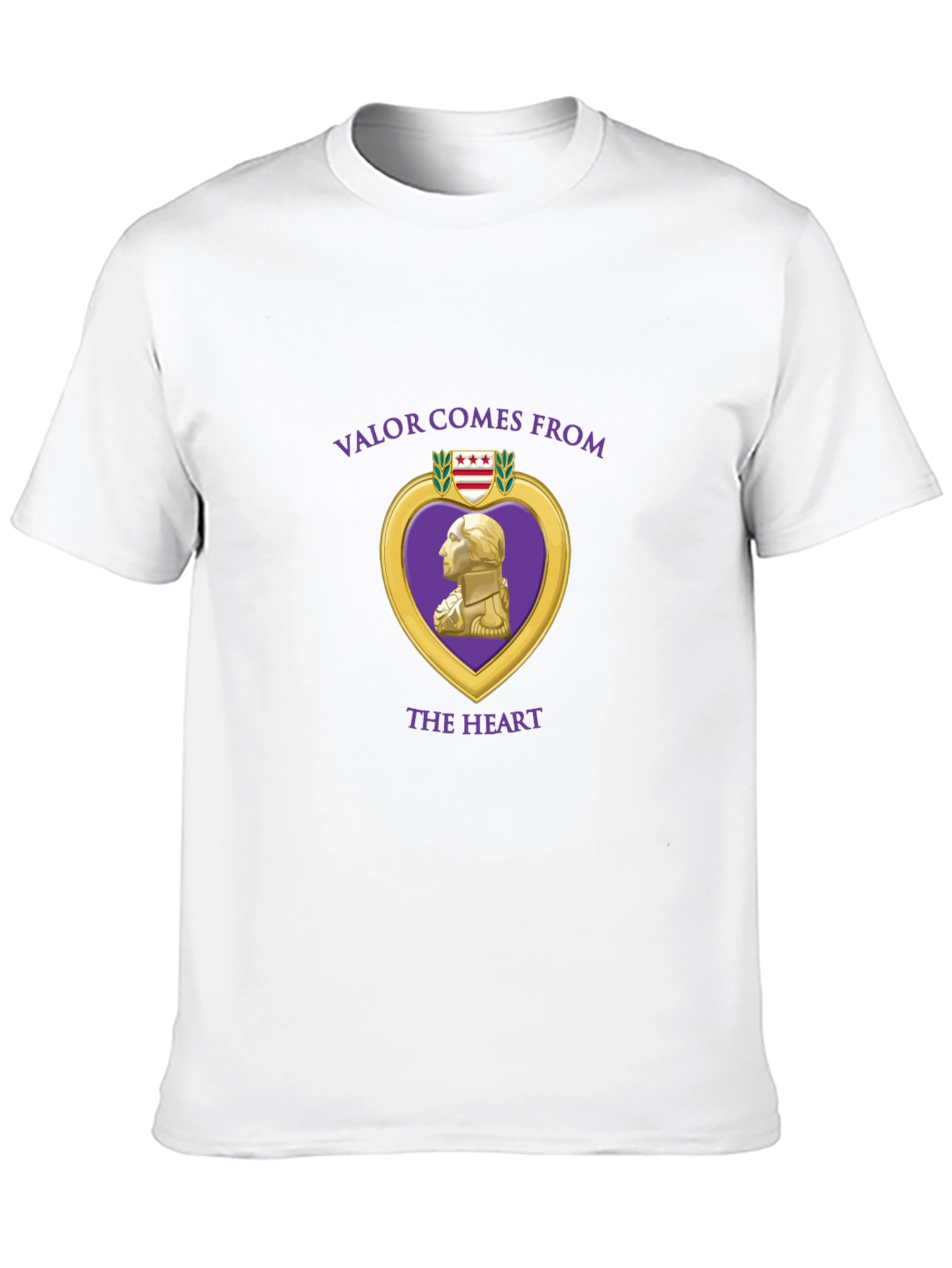 Valor Comes From the Heart Black T-Shirt