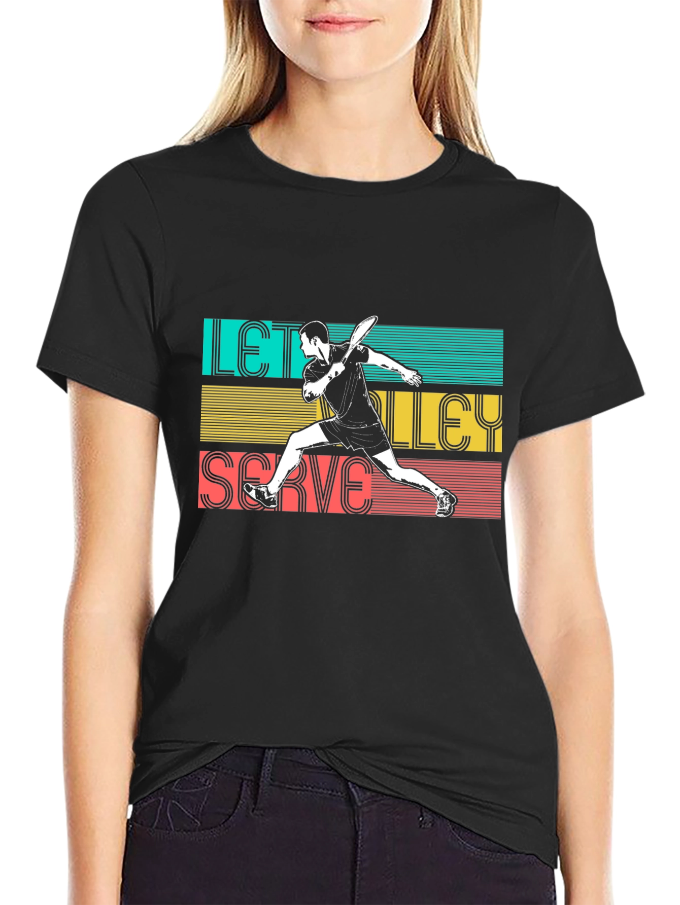 Lets Volley Serve T-Shirt - Sporty Graphic Tee