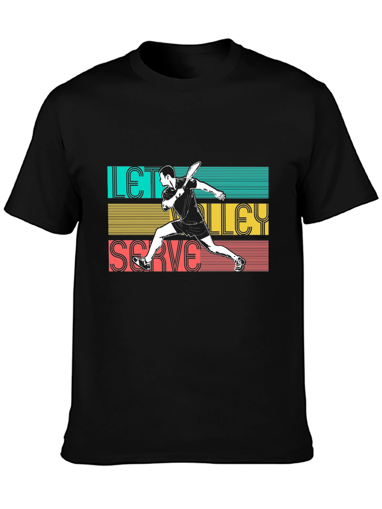 Lets Volley Serve T-Shirt - Sporty Graphic Tee