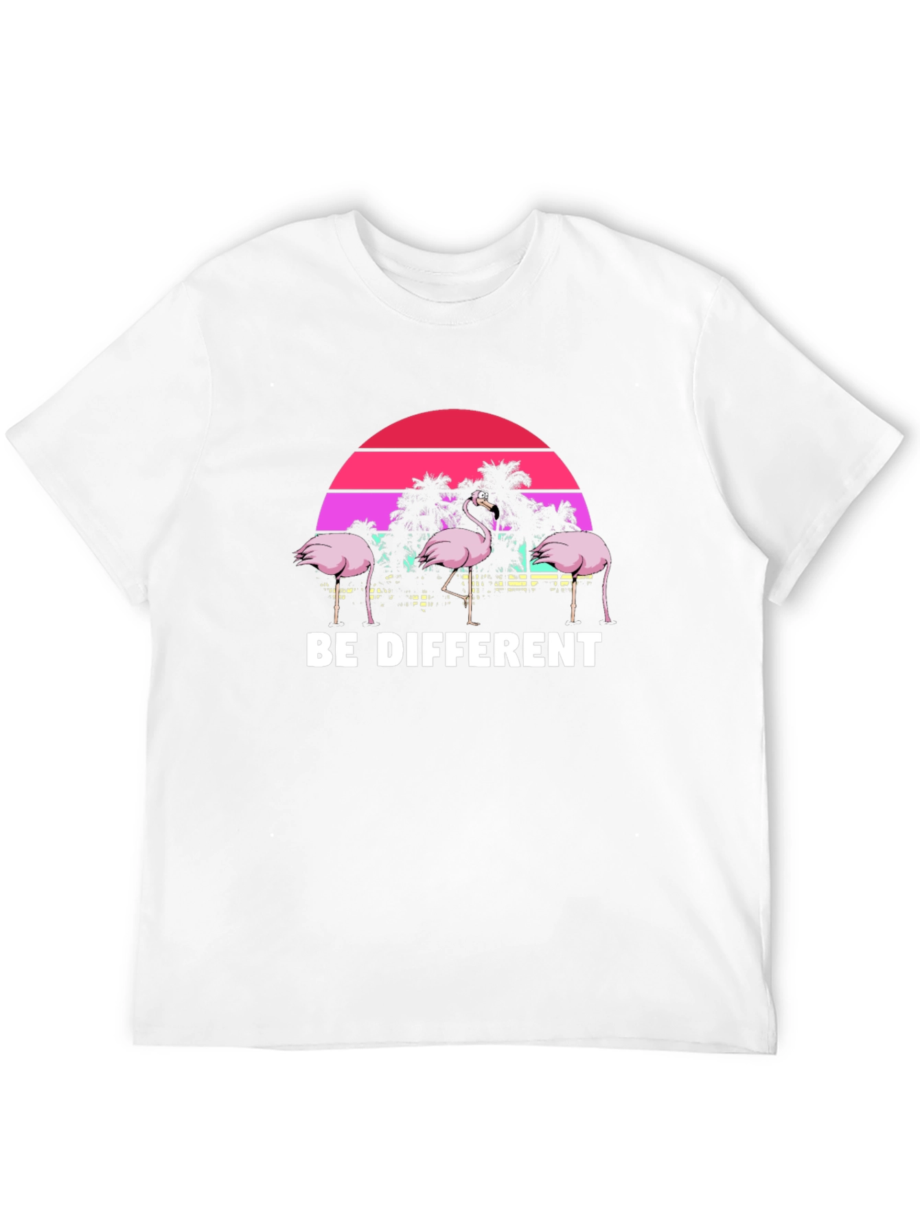 Be Different Flamingo T-Shirt Unique Graphic Tee