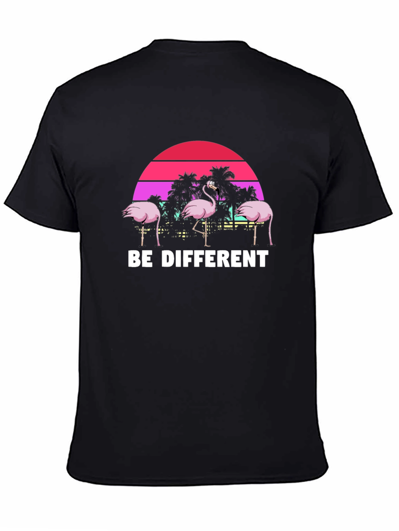 Be Different Flamingo T-Shirt Unique Graphic Tee