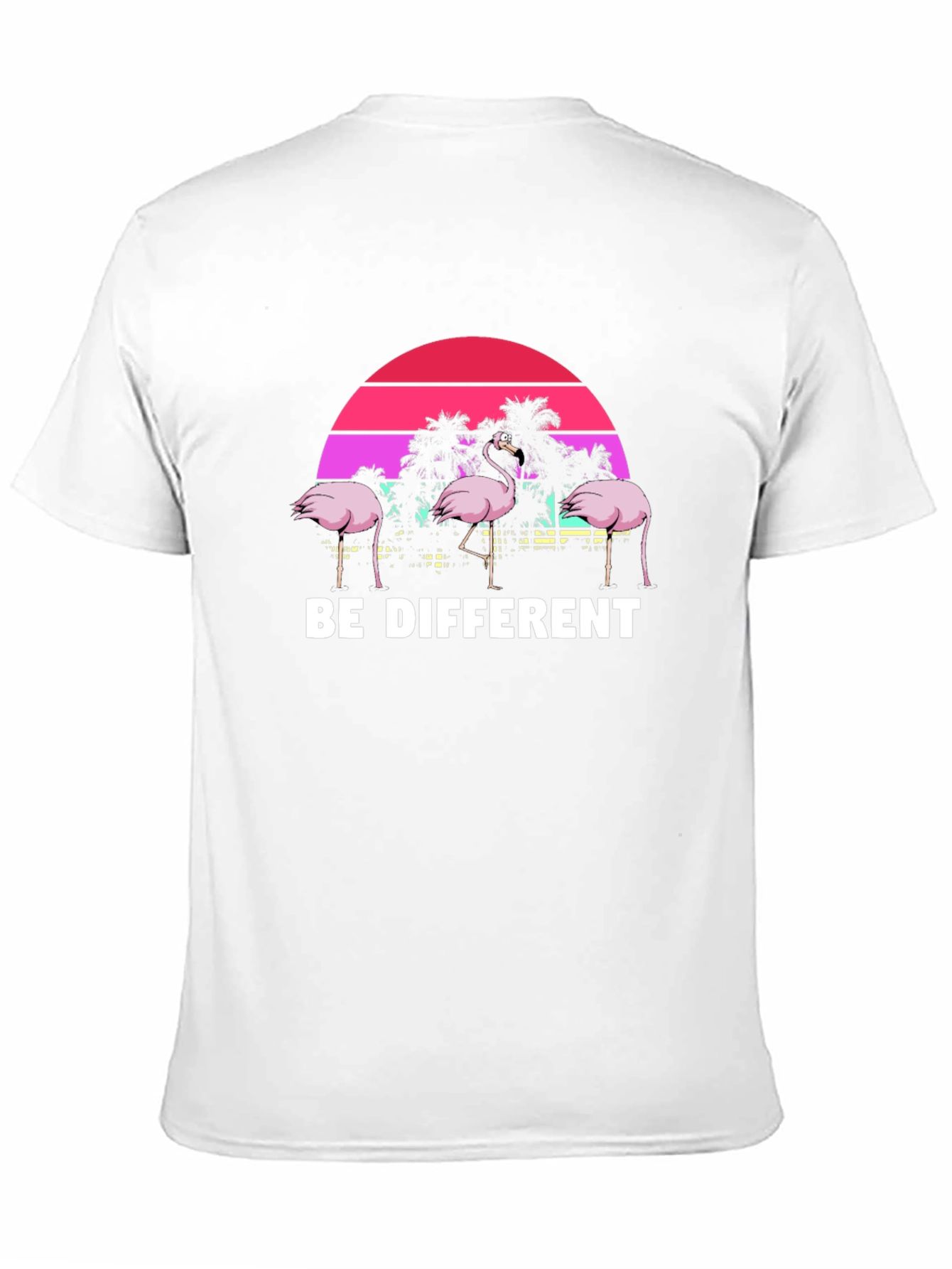 Be Different Flamingo T-Shirt Unique Graphic Tee