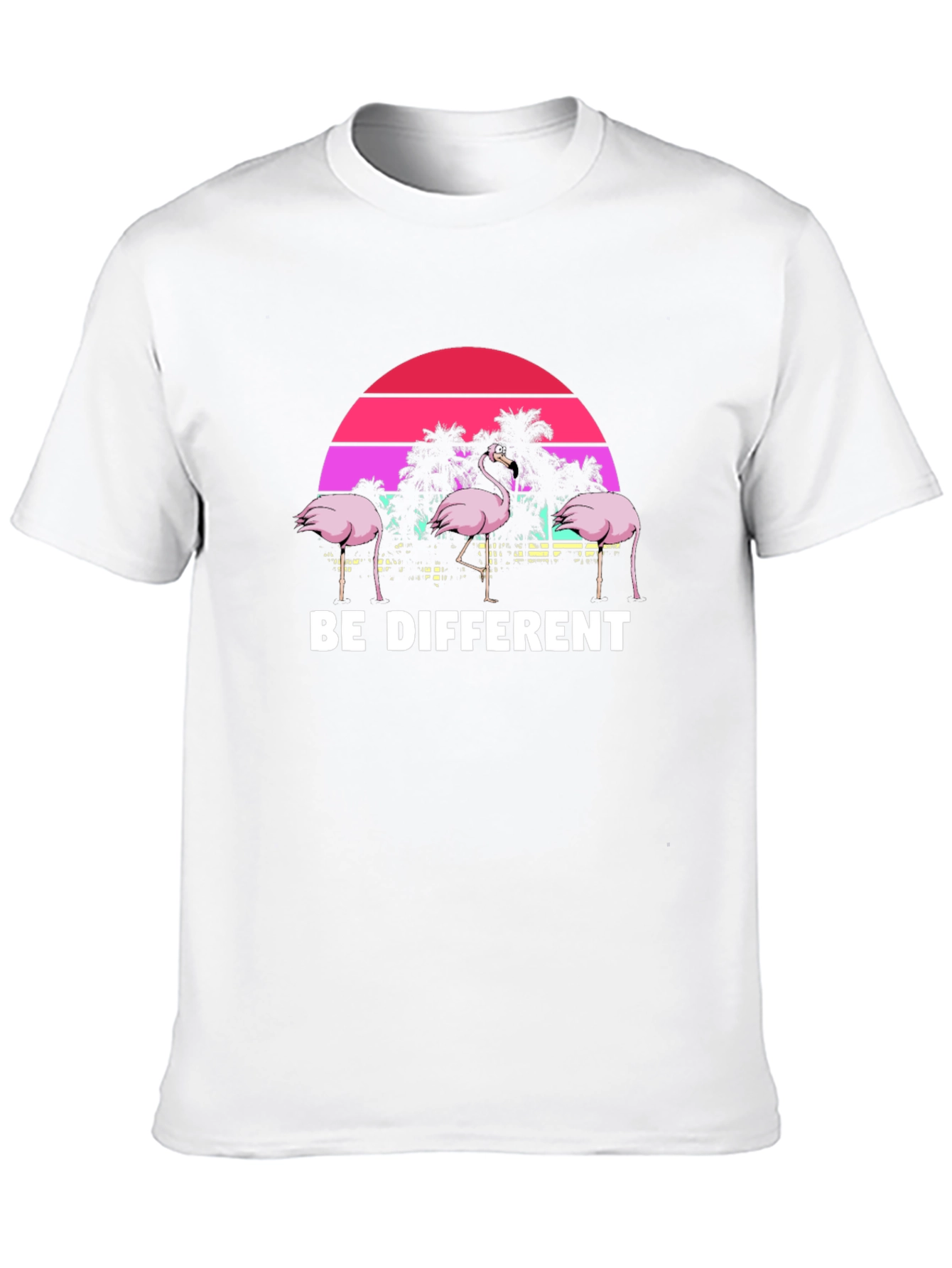Be Different Flamingo T-Shirt Unique Graphic Tee