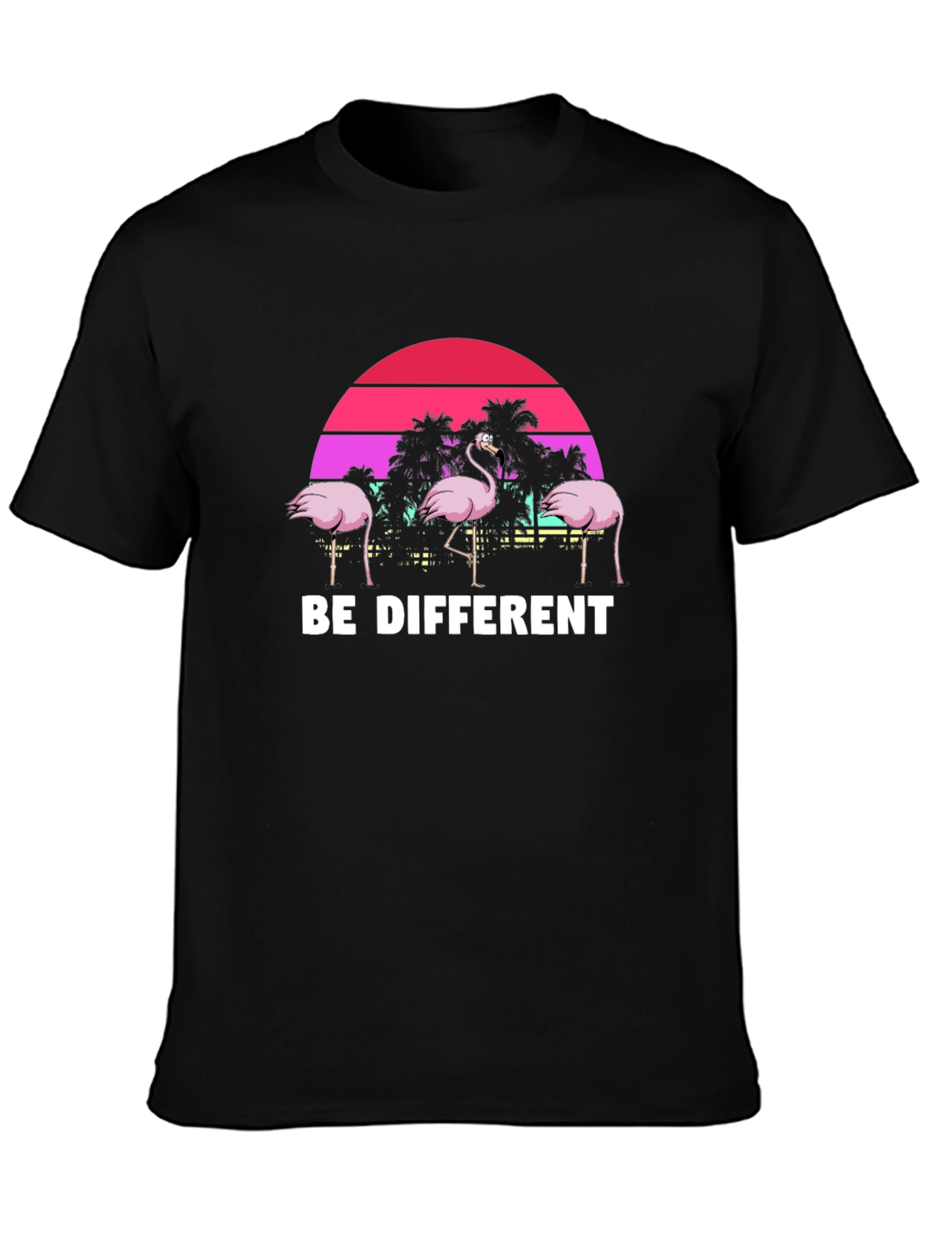 Be Different Flamingo T-Shirt Unique Graphic Tee