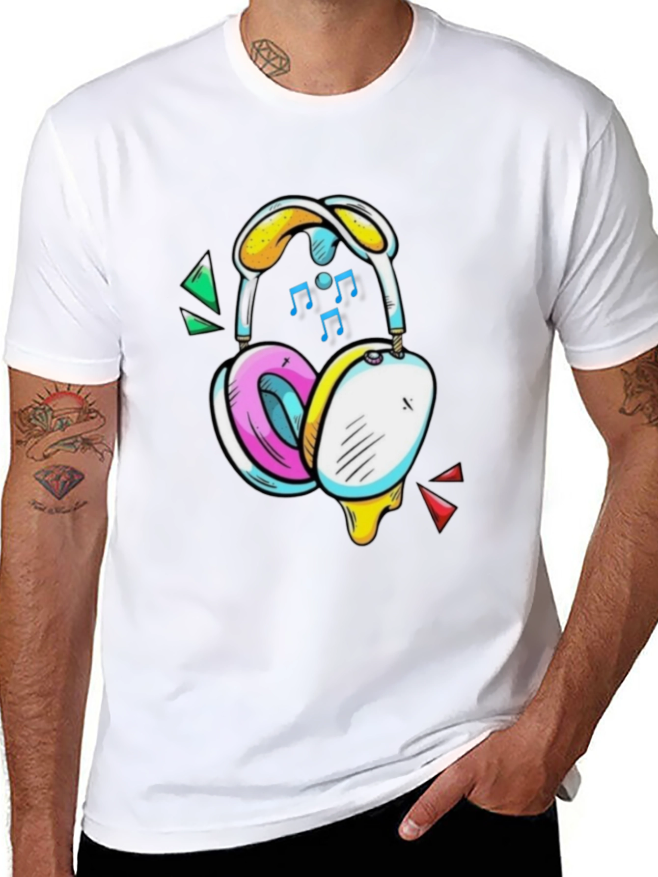 Funky Headphone Graphic T-Shirt