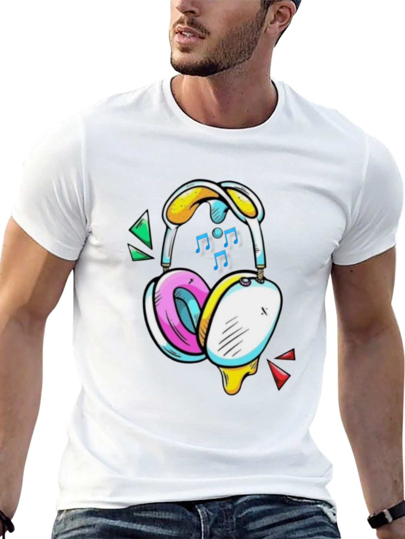 Funky Headphone Graphic T-Shirt
