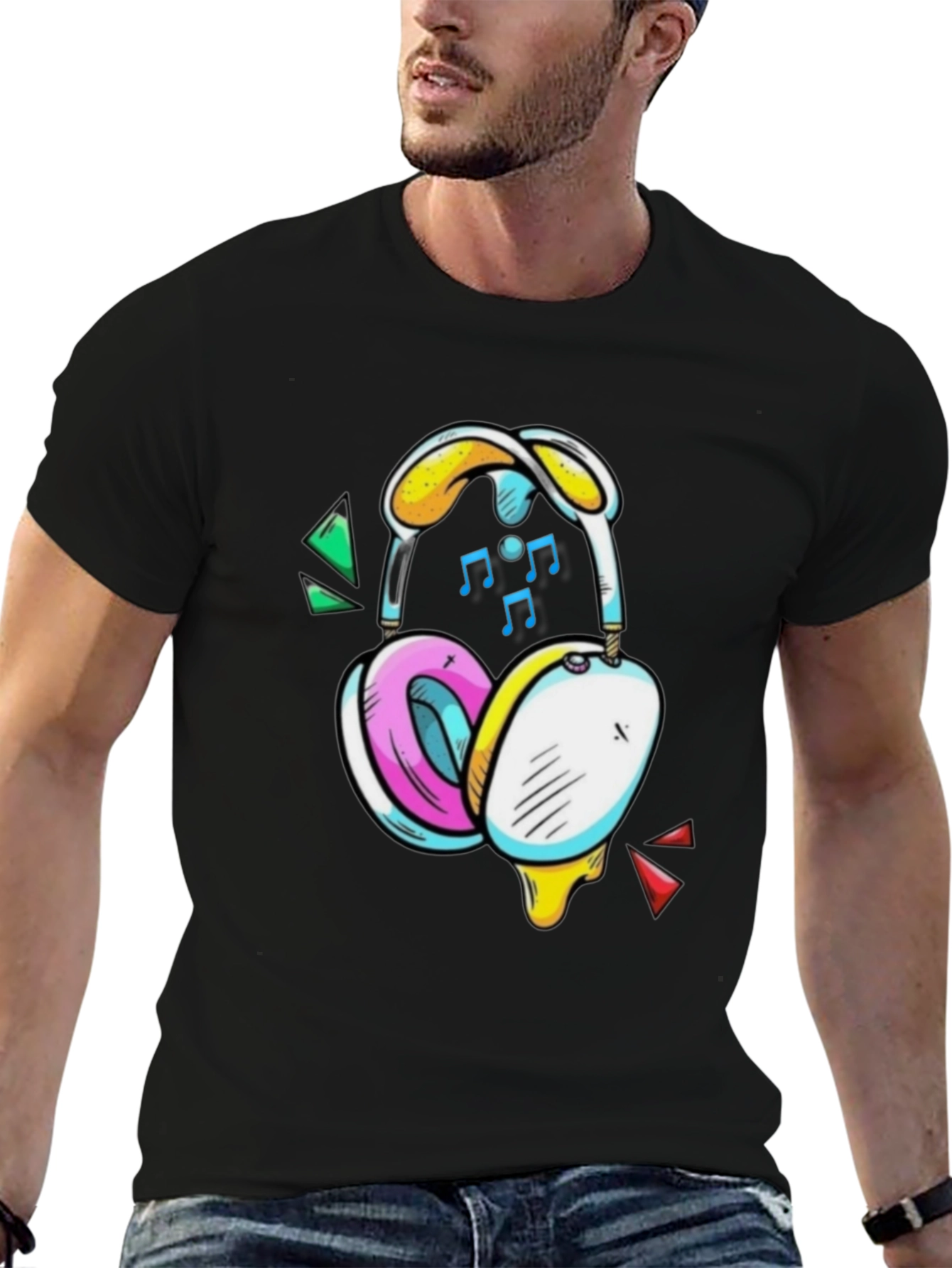 Funky Headphone Graphic T-Shirt
