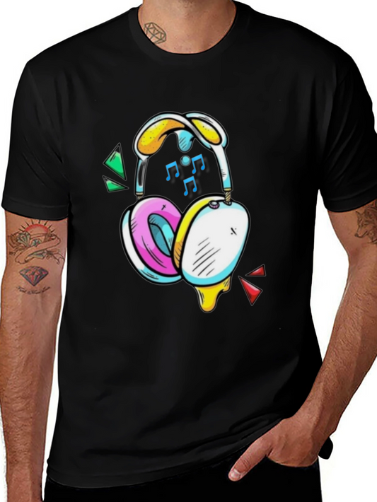 Funky Headphone Graphic T-Shirt