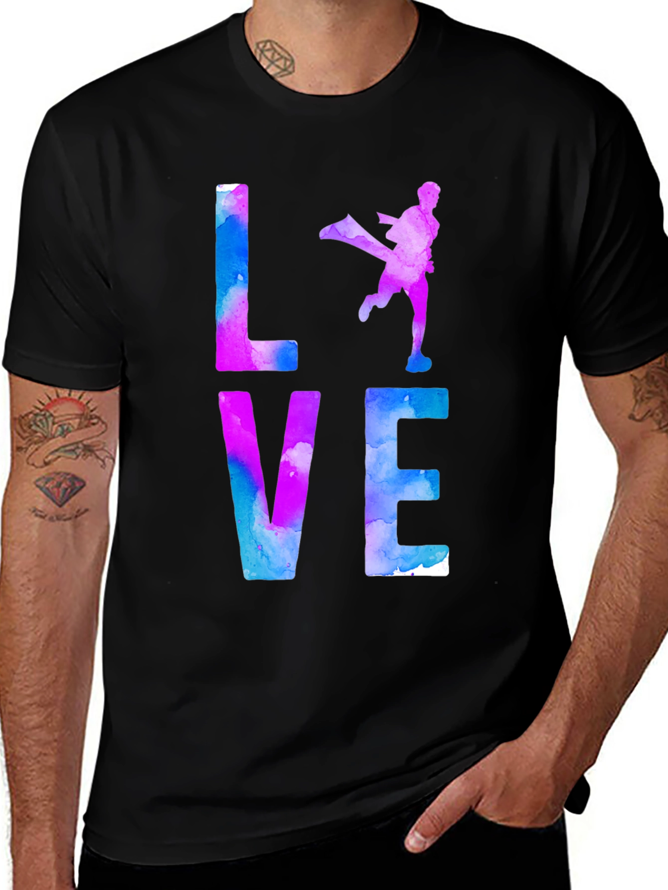 Love Running Watercolor T-Shirt