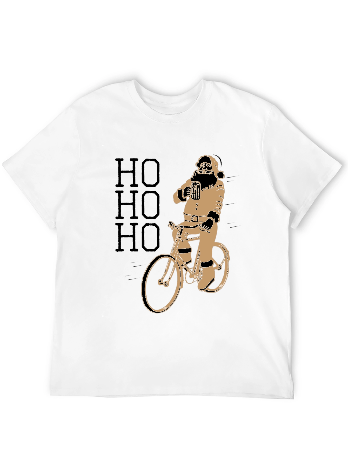 Santa Riding Bike Graphic Tee