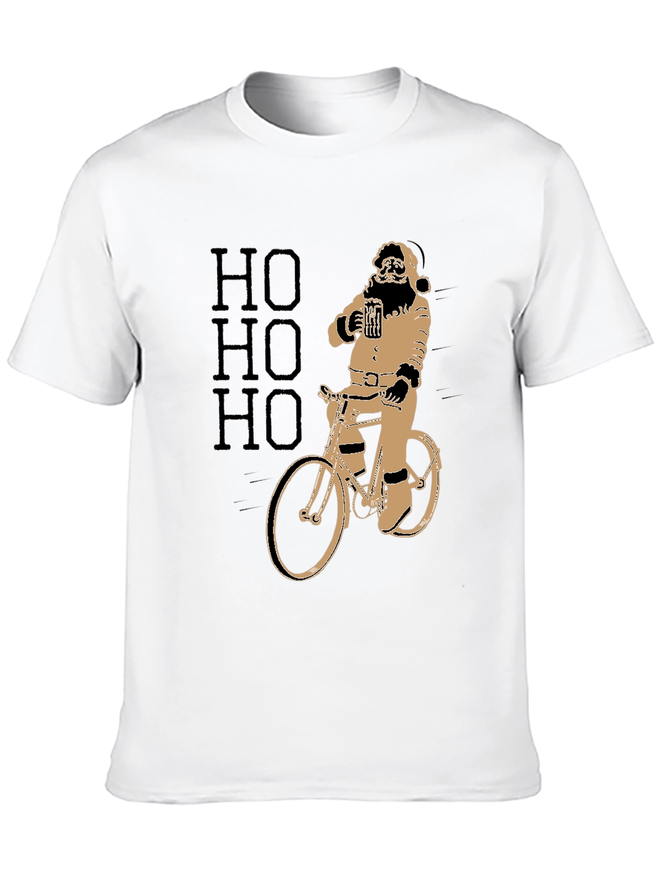 Santa Riding Bike Graphic Tee