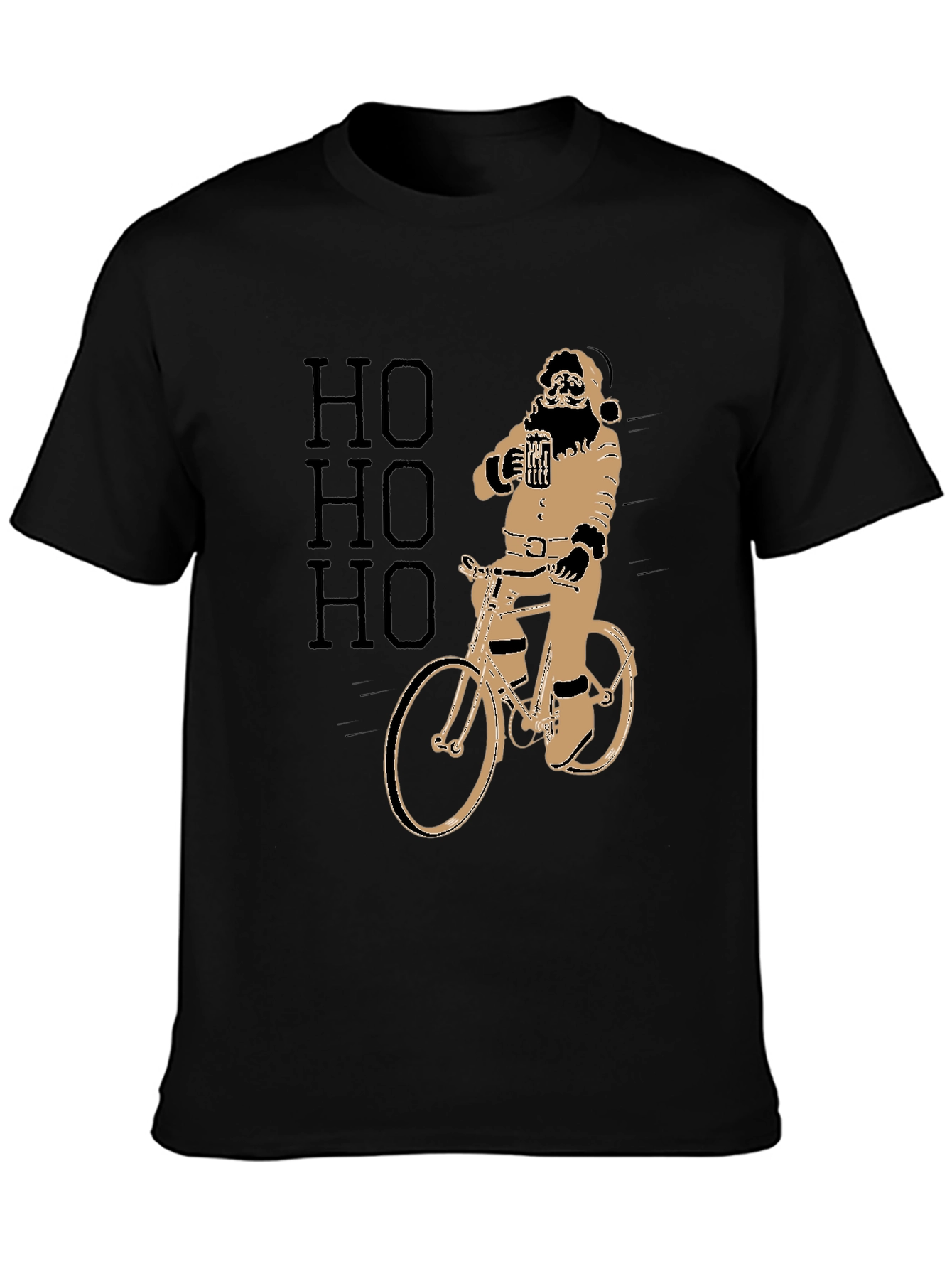 Santa Riding Bike Graphic Tee