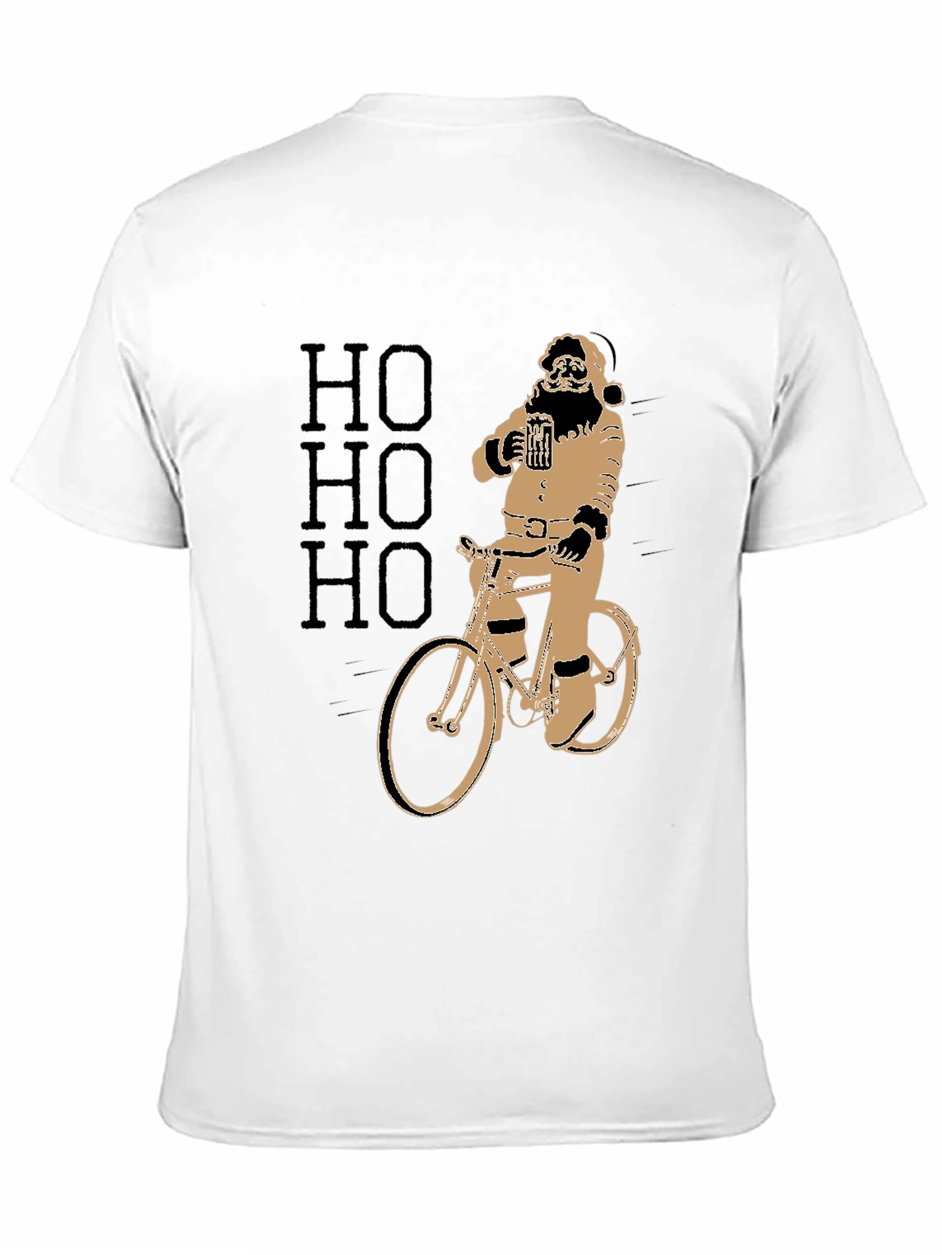 Santa Riding Bike Graphic Tee