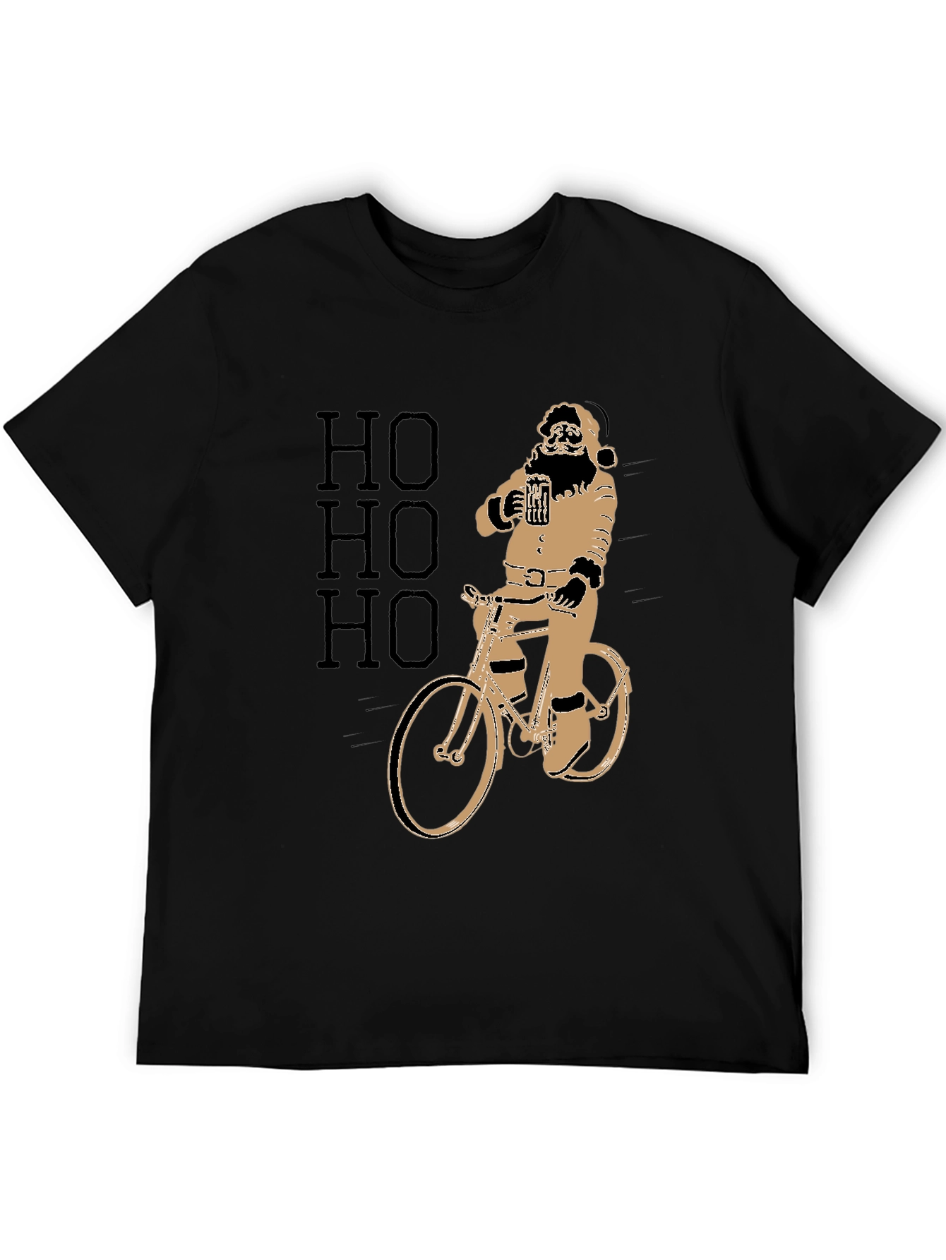 Santa Riding Bike Graphic Tee