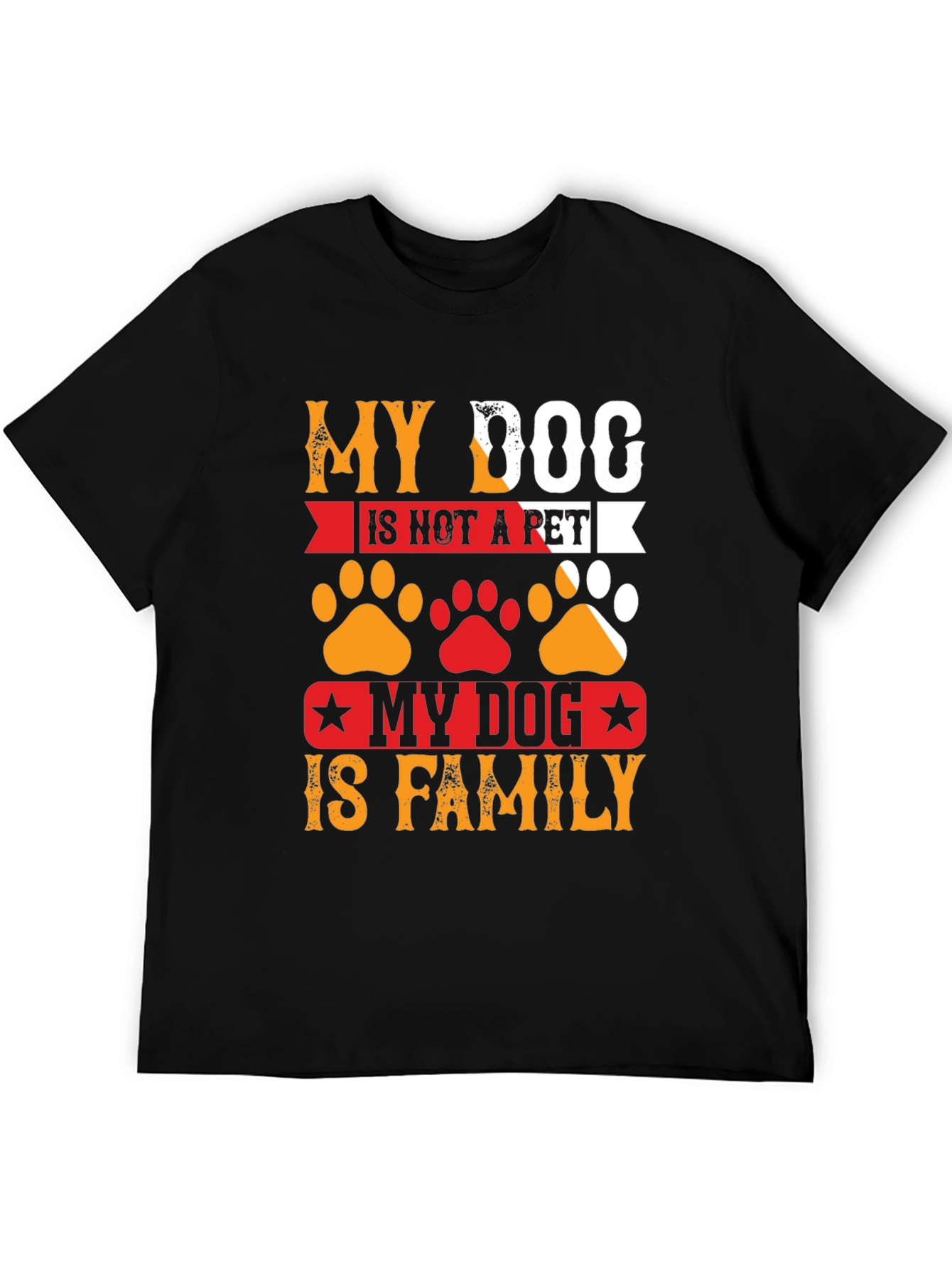 My Dog Is Family Graphic Tee - Black