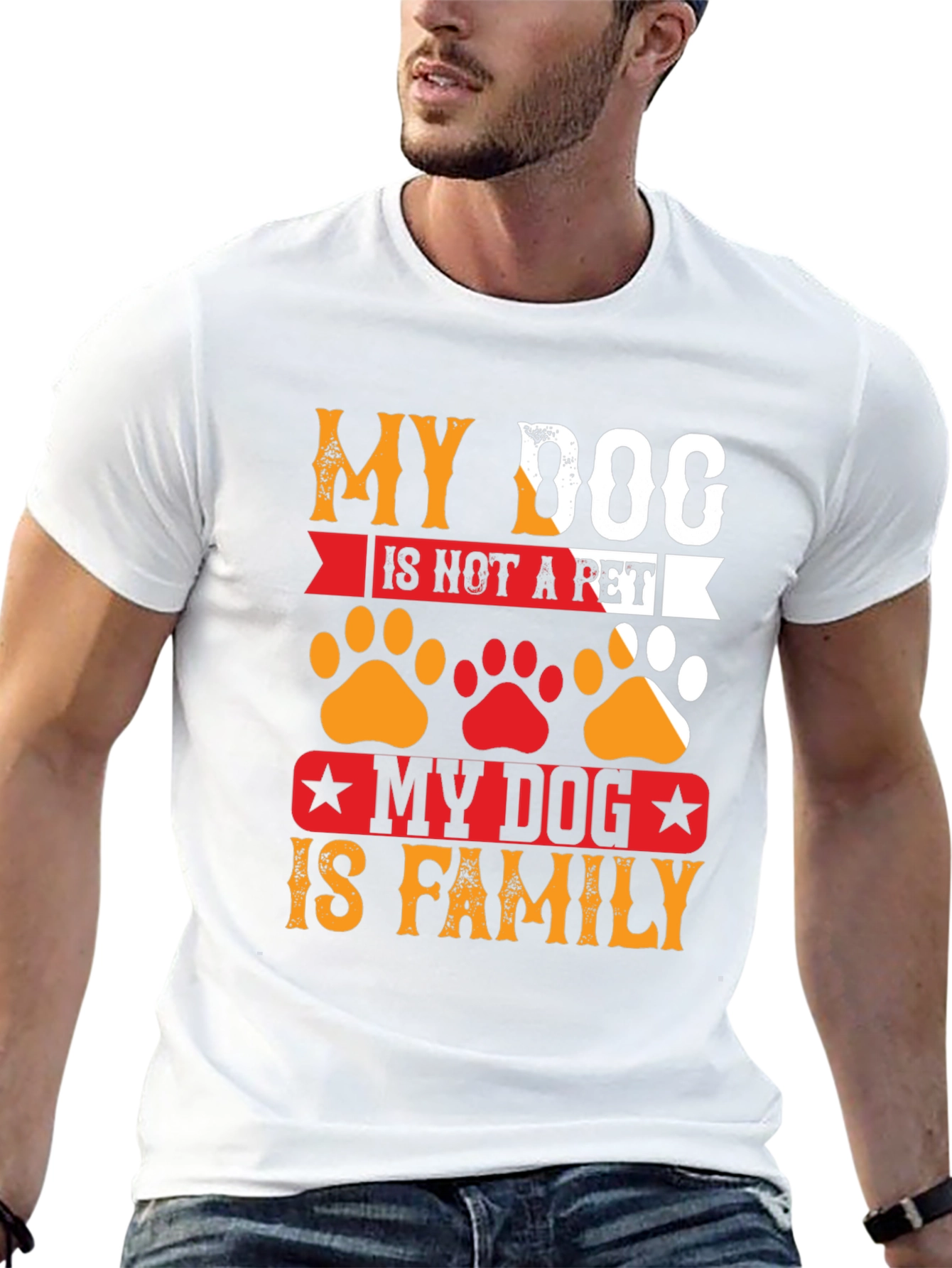 My Dog Is Family Graphic Tee - Black