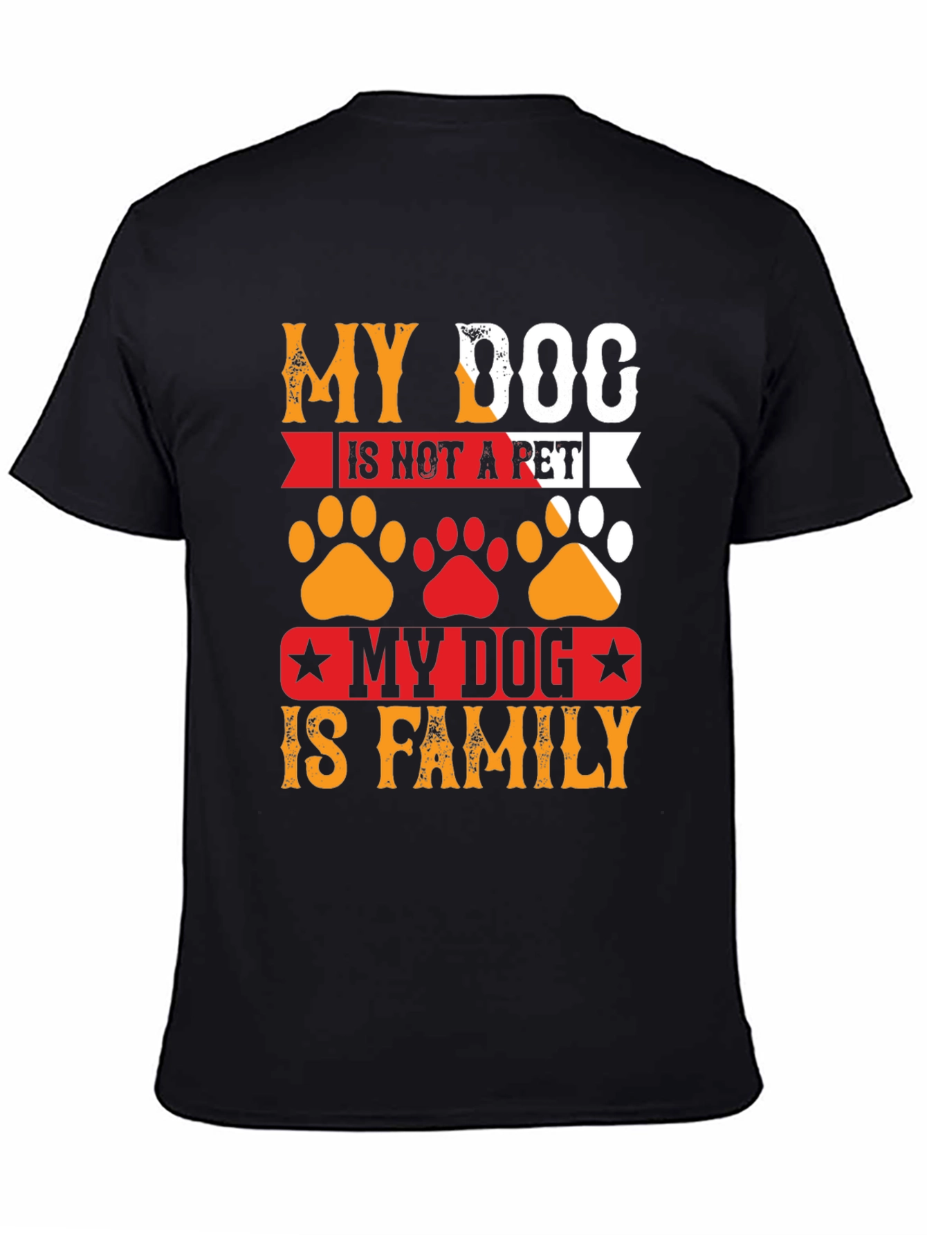 My Dog Is Family Graphic Tee - Black