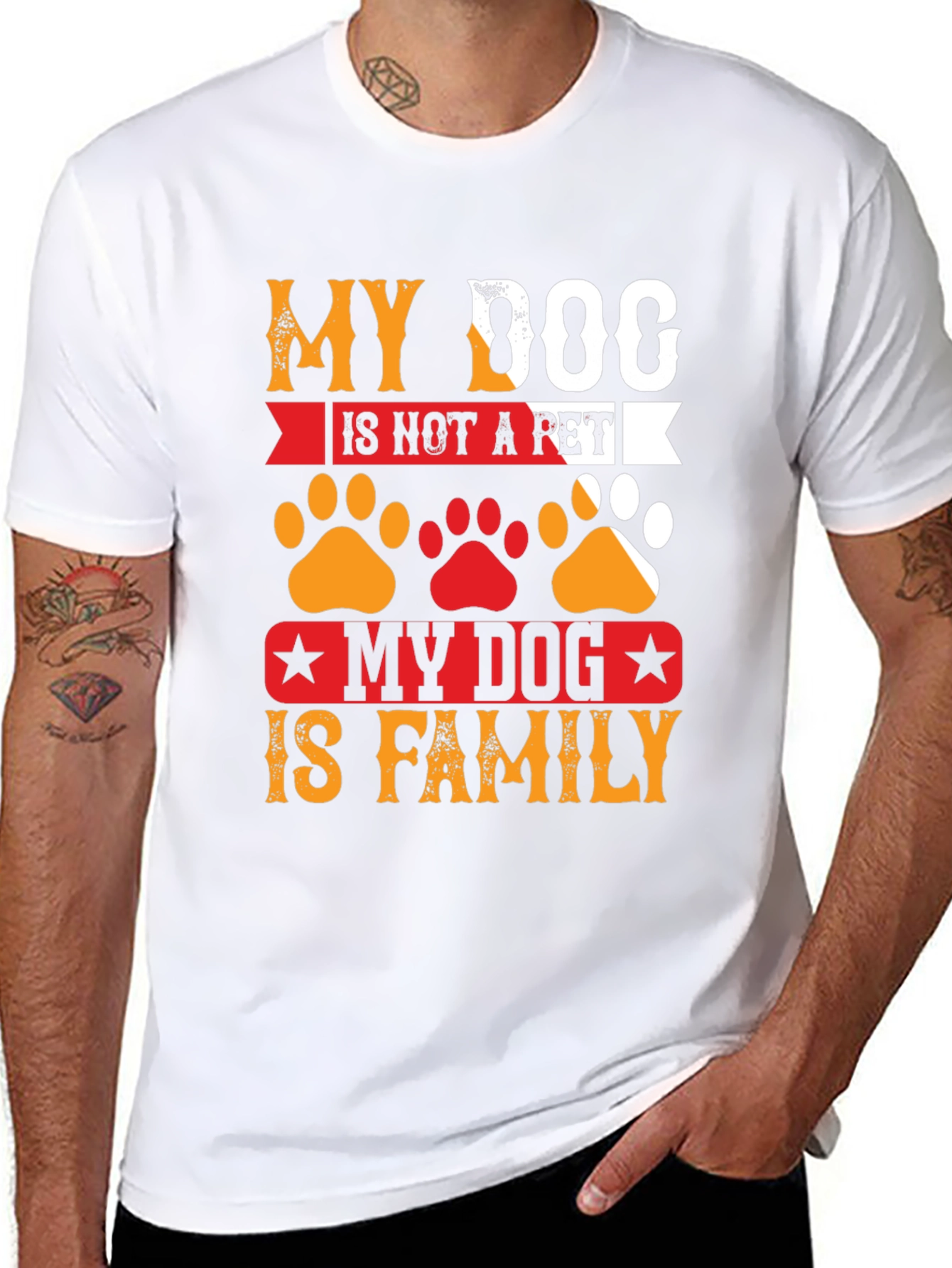 My Dog Is Family Graphic Tee - Black