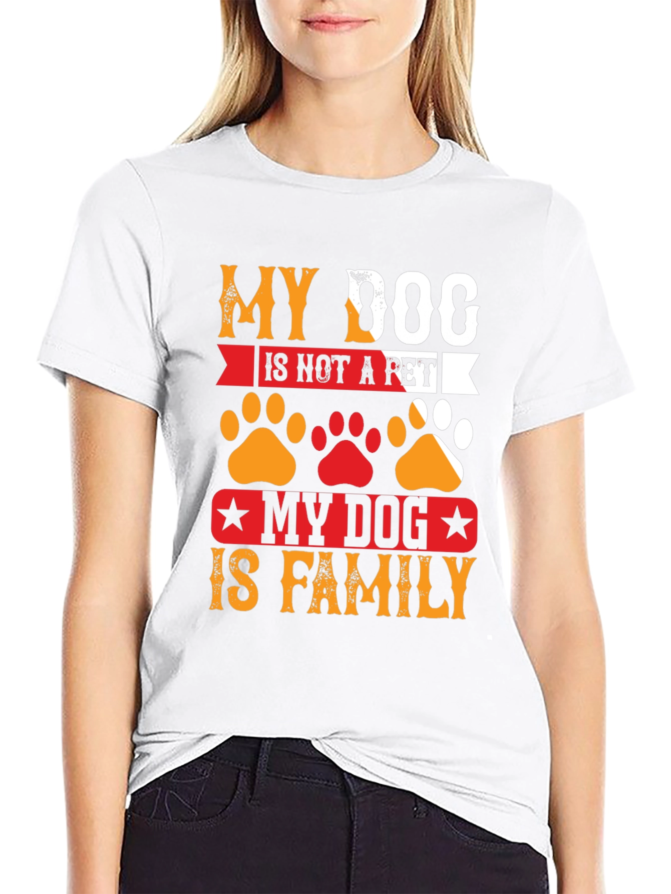 My Dog Is Family Graphic Tee - Black
