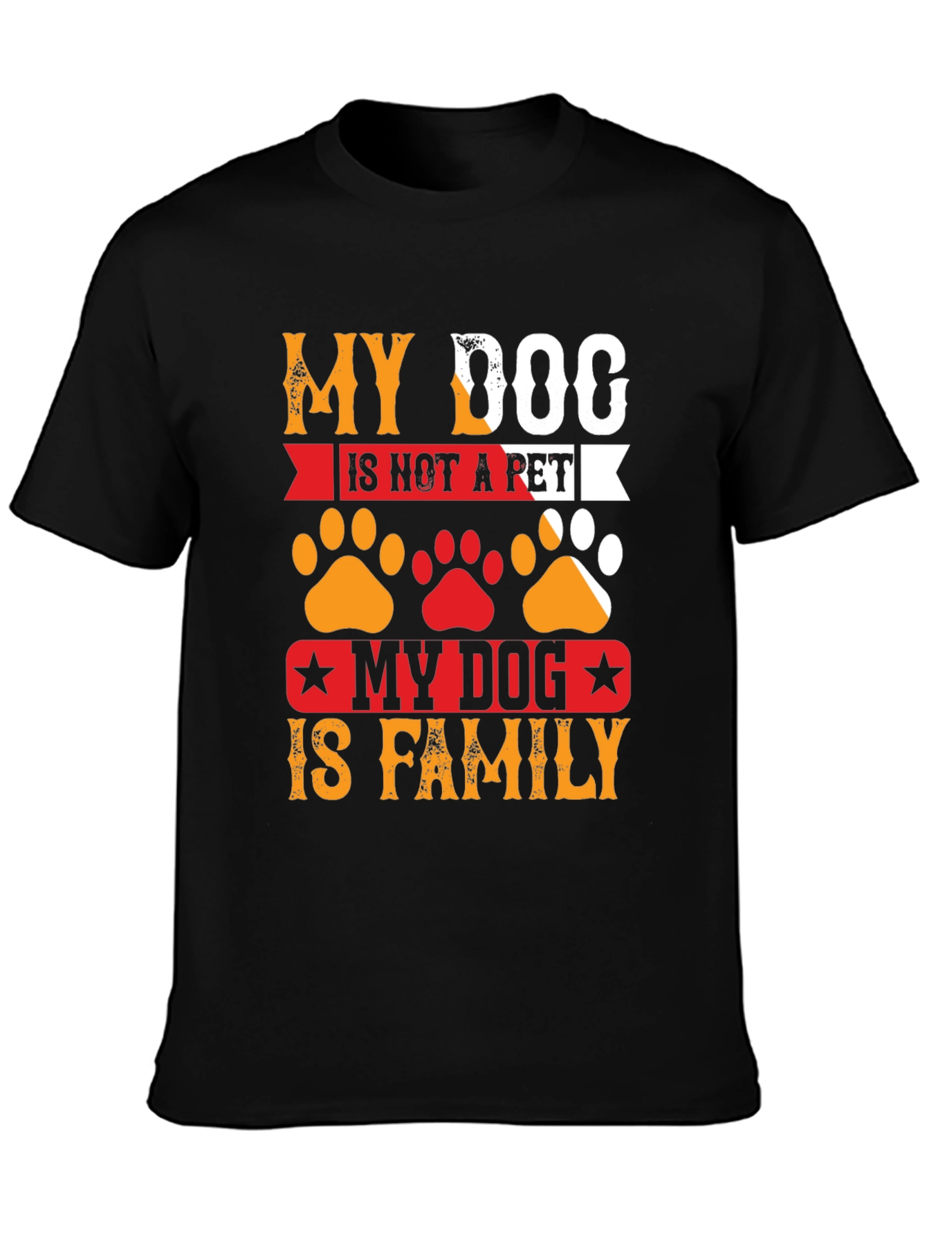 My Dog Is Family Graphic Tee - Black