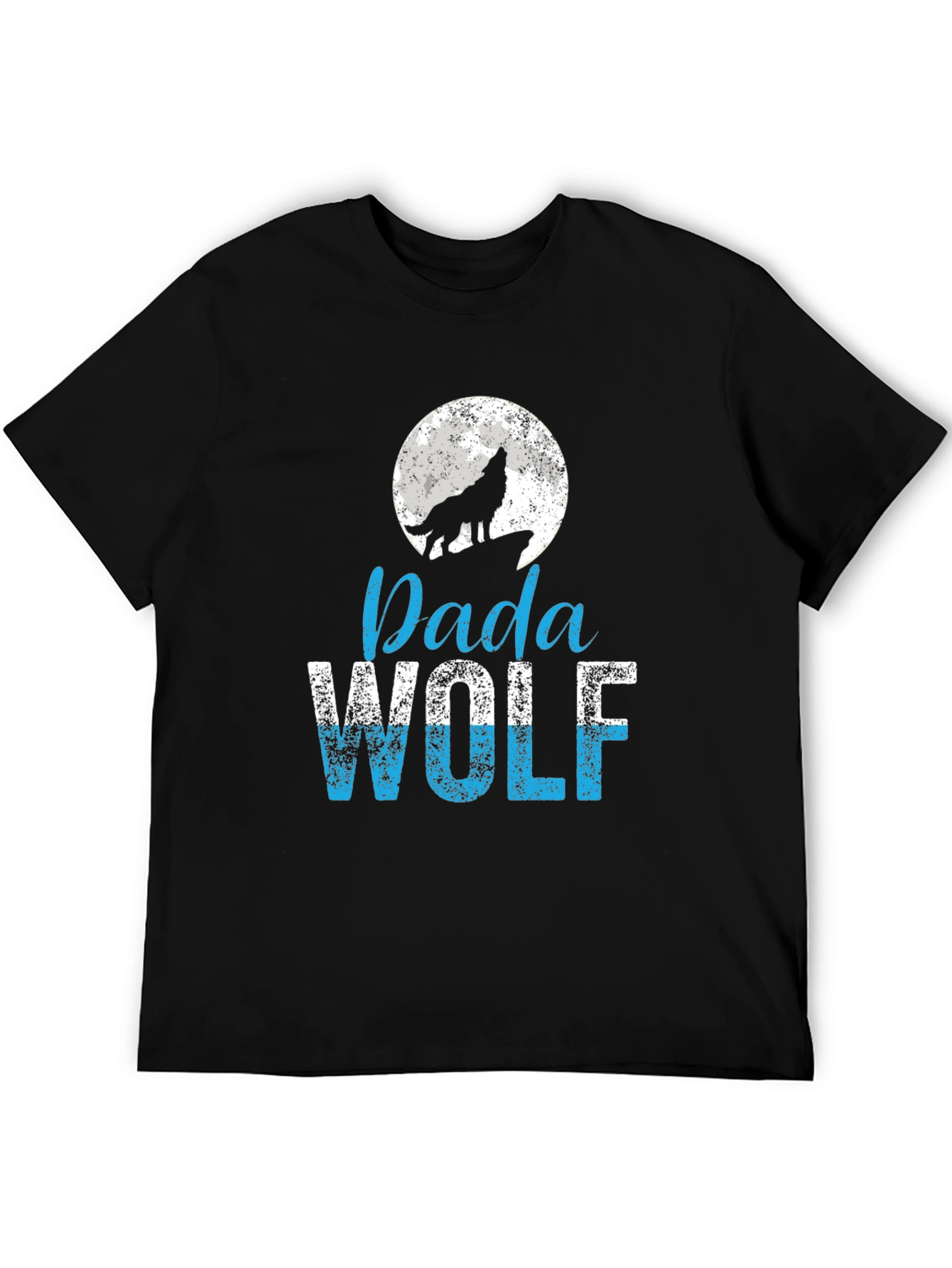 Dada Wolf T-Shirt - Moon Howling Wolf Design