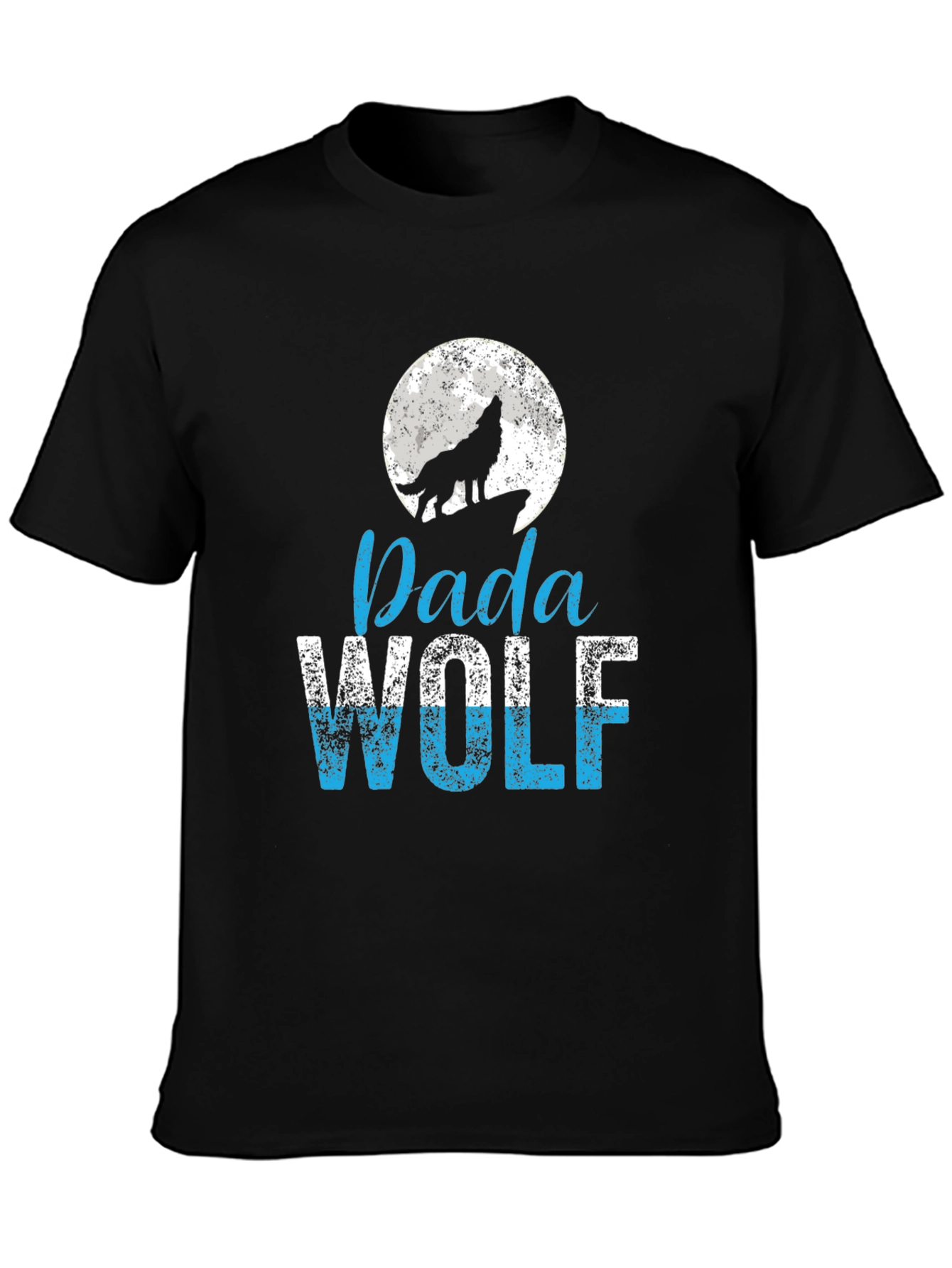 Dada Wolf T-Shirt - Moon Howling Wolf Design