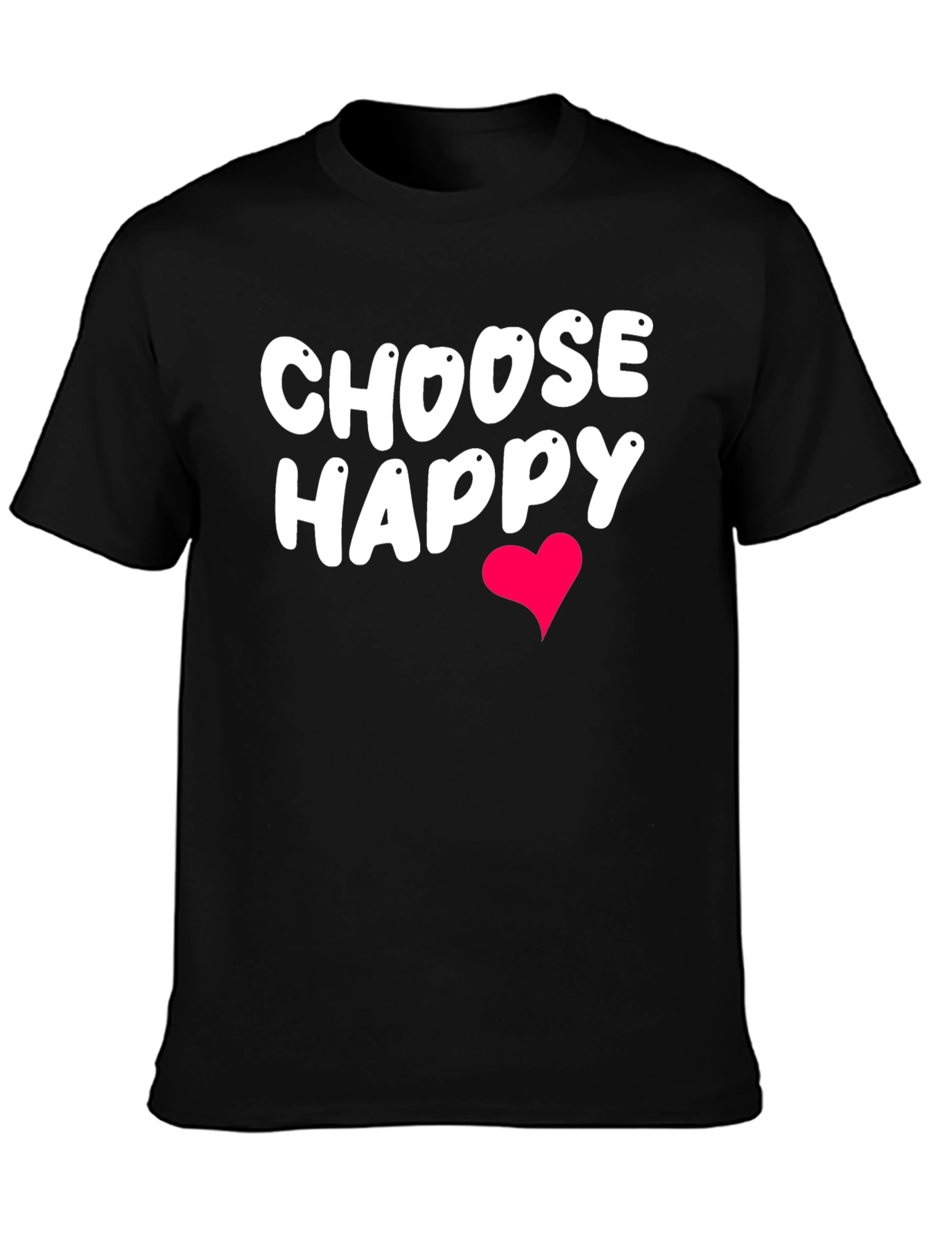 Choose Happy T-Shirt - Black Graphic Tee