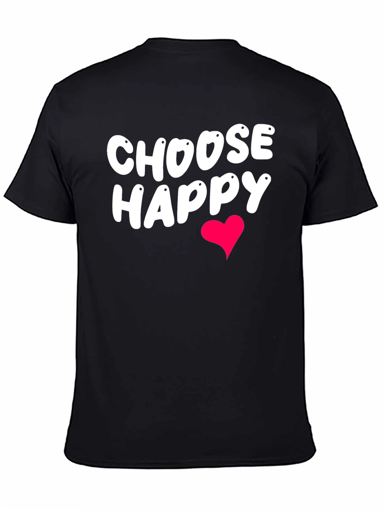 Choose Happy T-Shirt - Black Graphic Tee