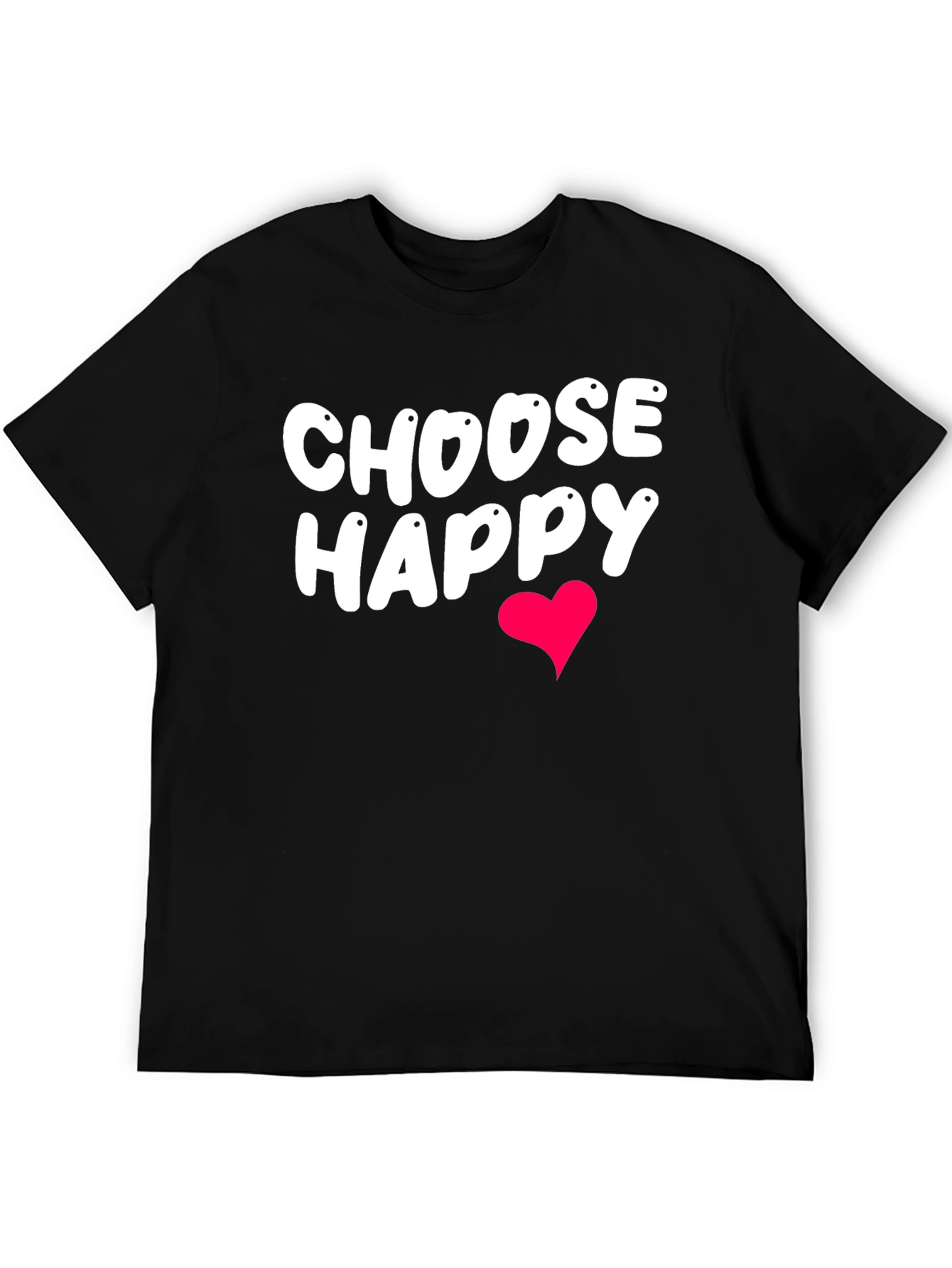Choose Happy T-Shirt - Black Graphic Tee