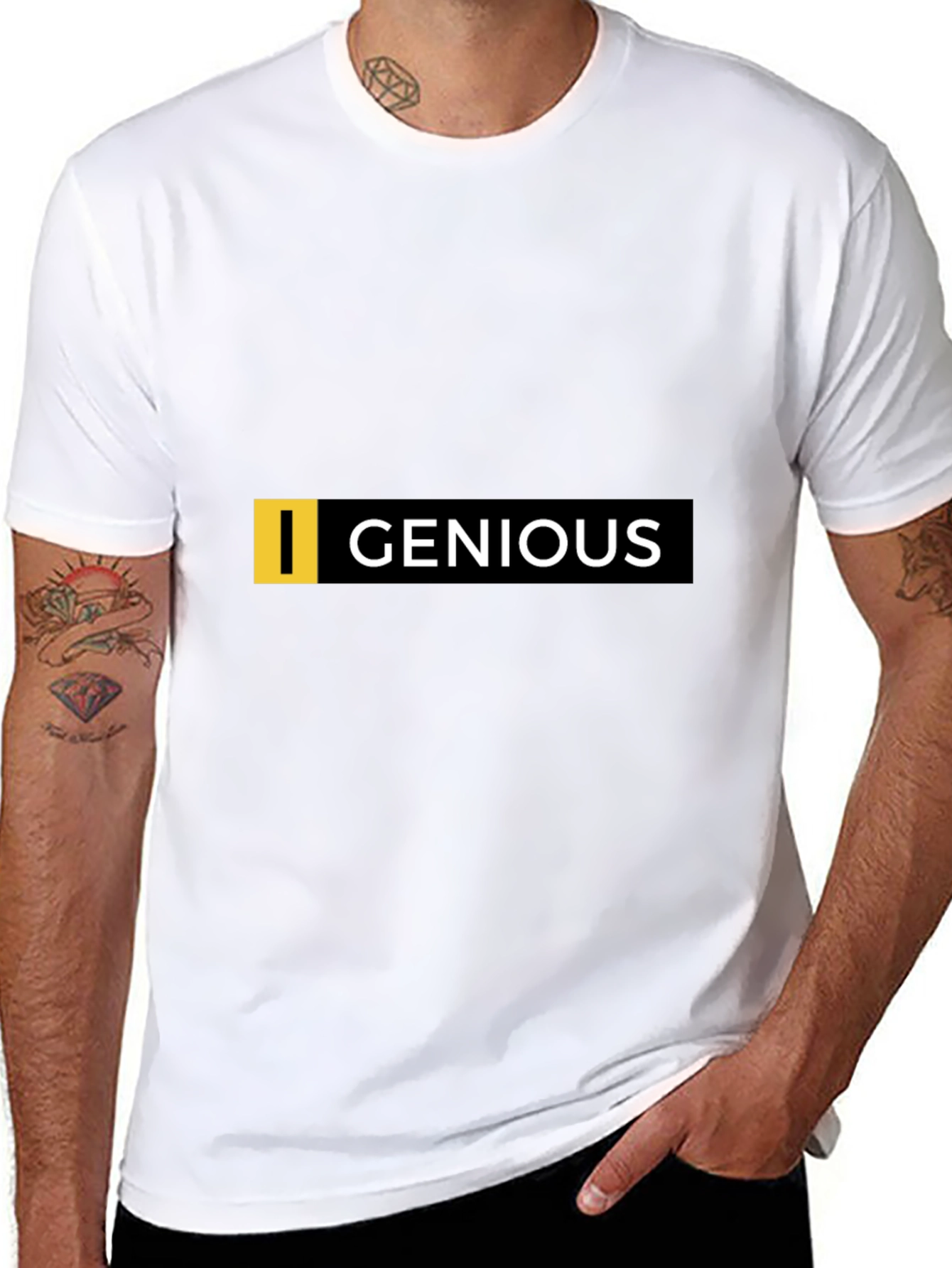 Genious Graphic Tee - Black Cotton Blend