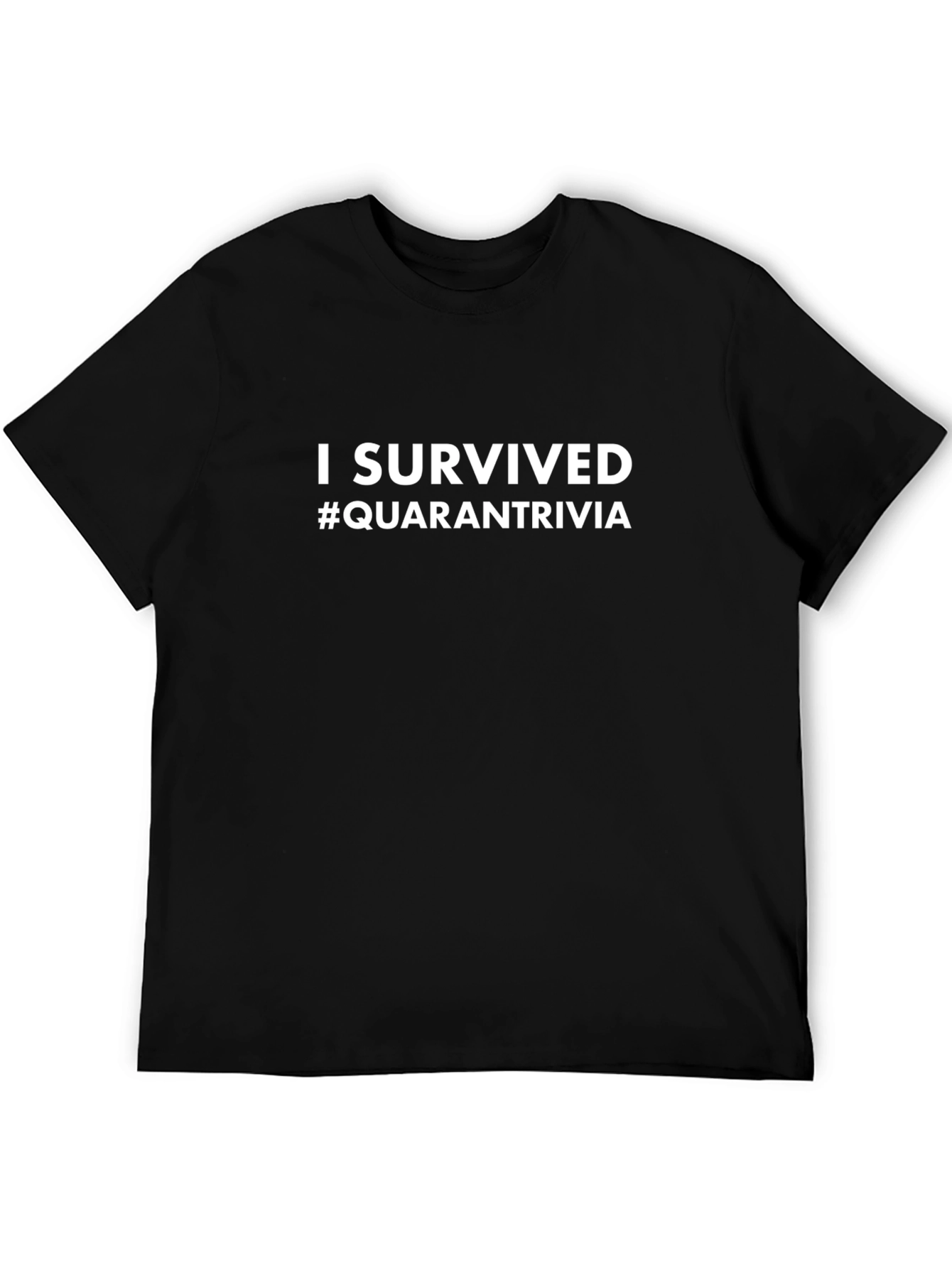 I Survived #Quarantrivia Graphic Tee - Black