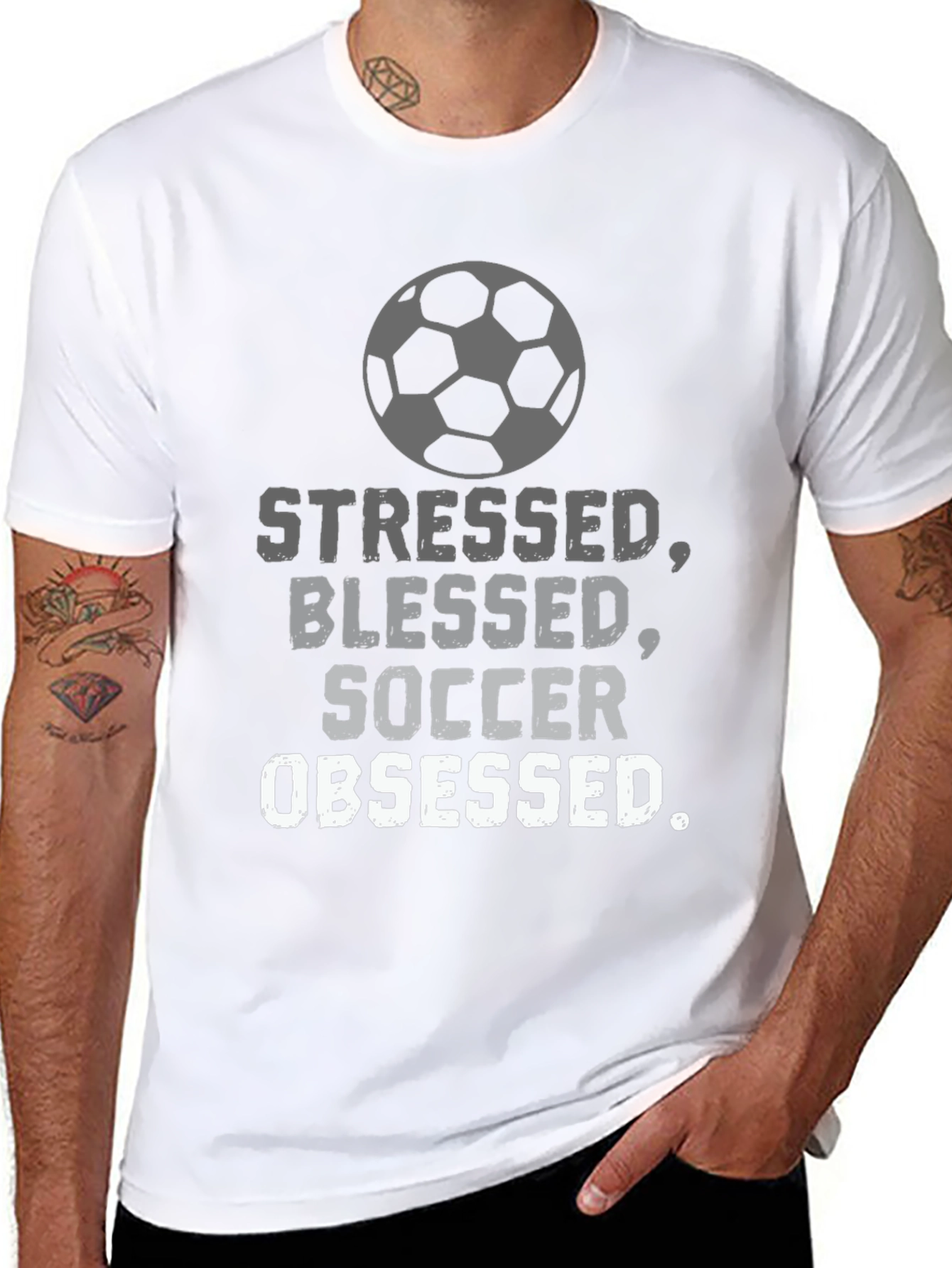 Stressed Blessed Soccer Obsessed T-Shirt