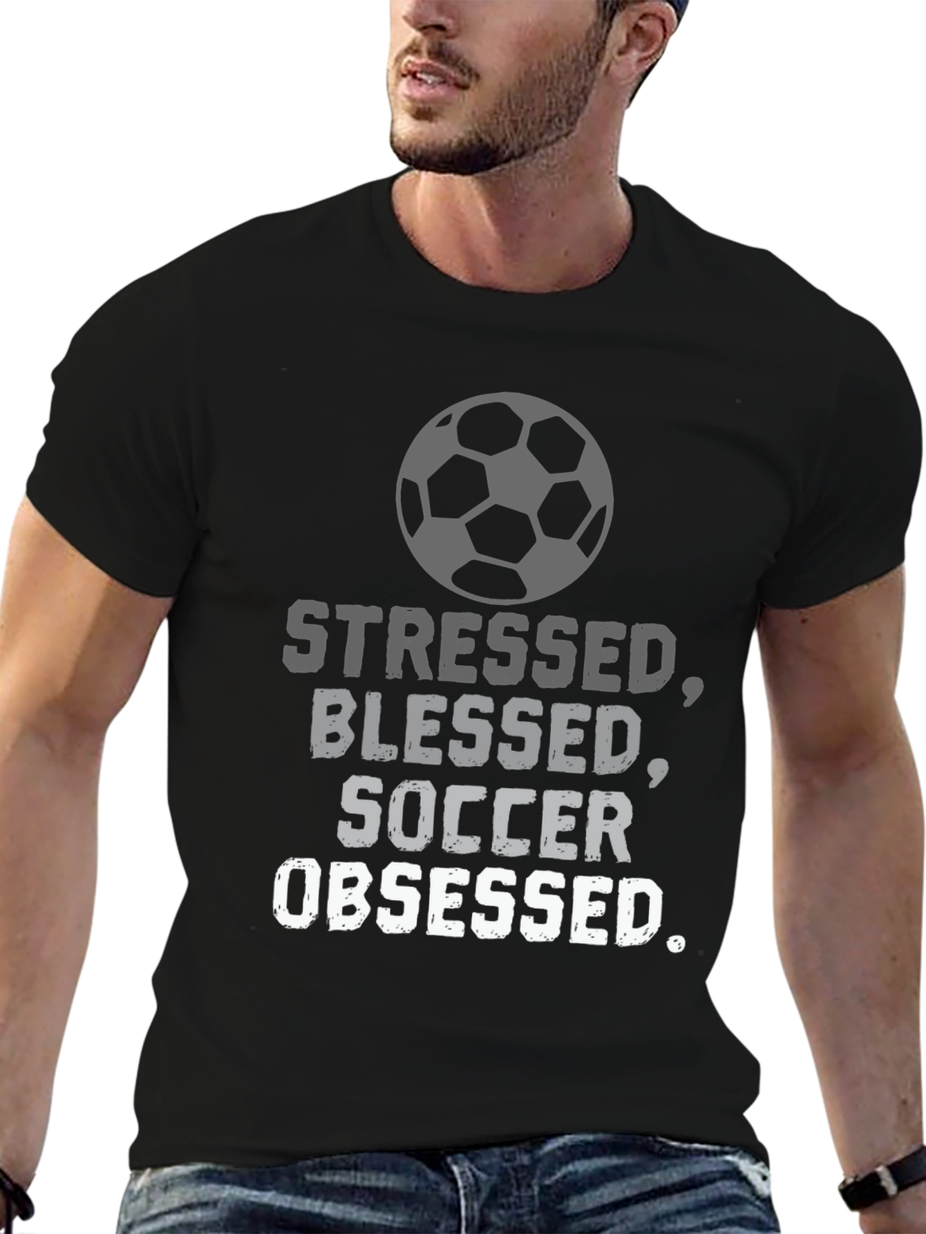 Stressed Blessed Soccer Obsessed T-Shirt